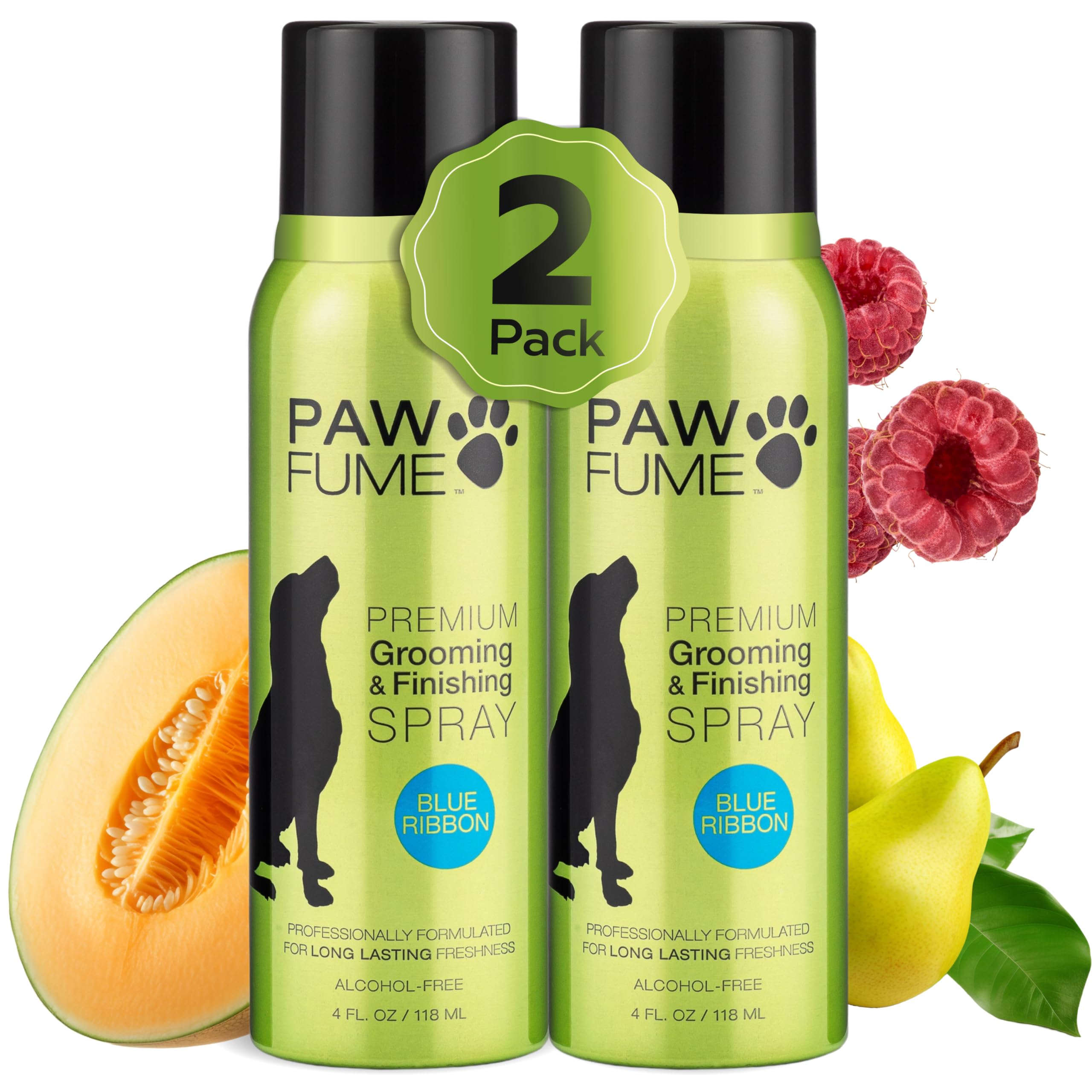 PAWFUME Dog Perfume Spray for Grooming, Blue Ribbon, 2-Pack - Product Imagery