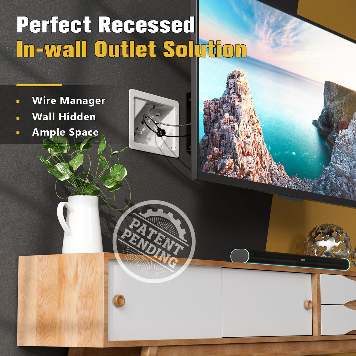 in Wall TV Box with Flange for Home Theater Installation 11 - Dremica Official Imagery - 3