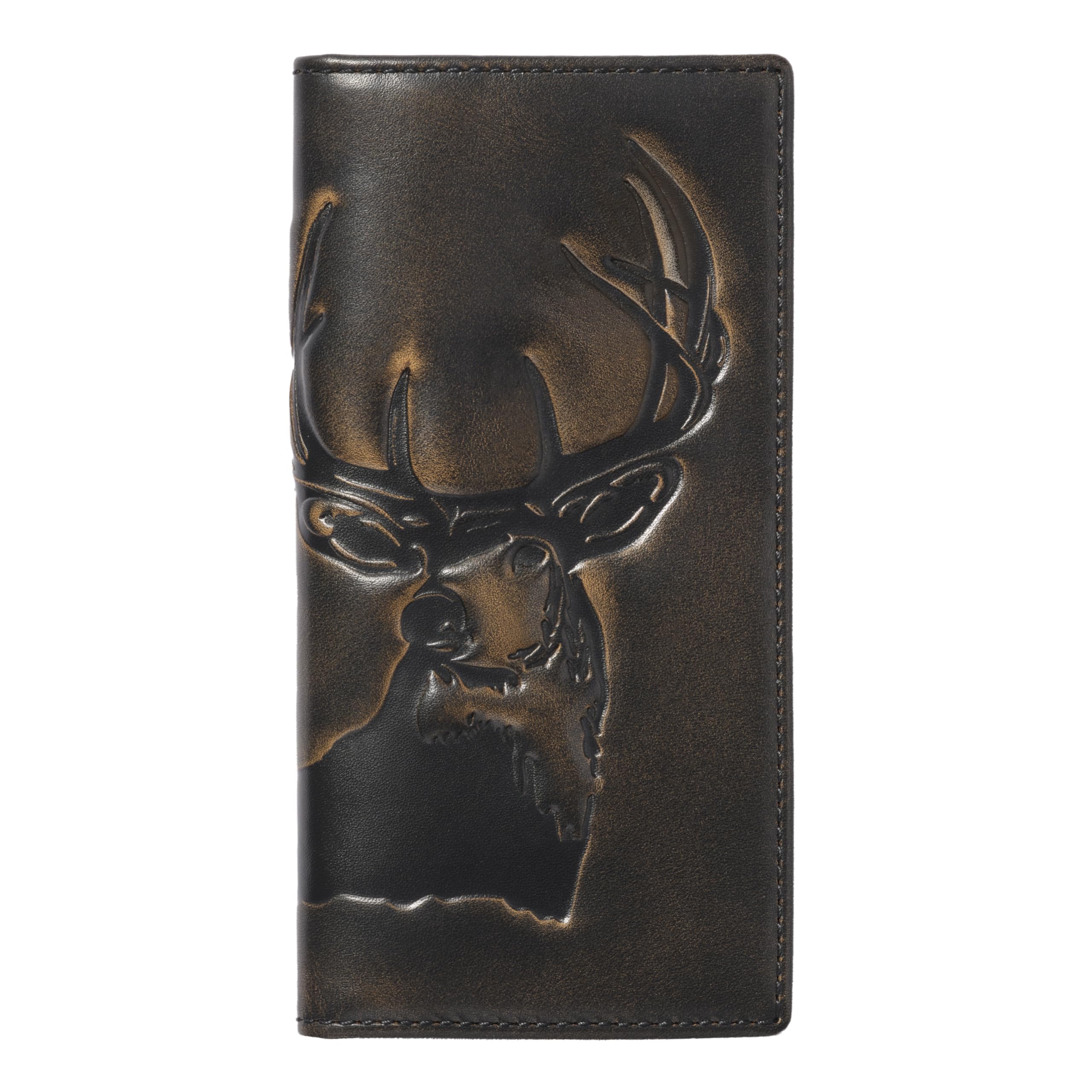 House of Jack Co. Deer Long Bifold Rodeo Wallet, Hunting Wallet, Black