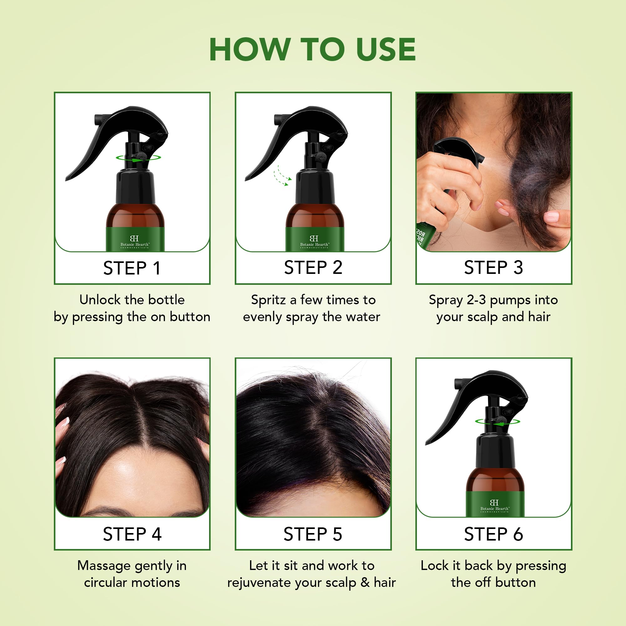 Botanic Hearth Rosemary & Rice Water Hair Growth Spray - 6.8 Fl oz - Botanic Hearth Official Product View 6