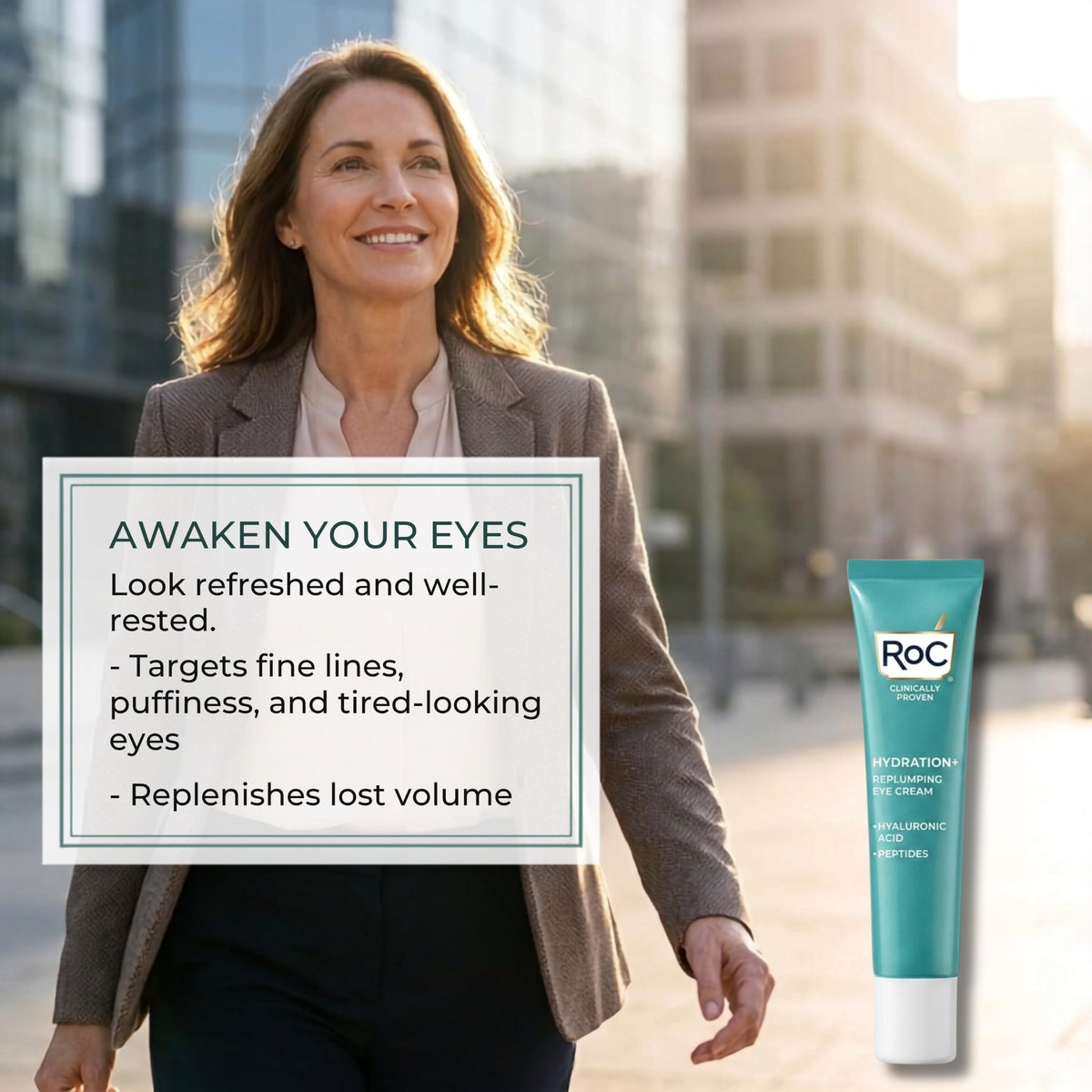 Hydrate and Plump Eye Cream 0 6 oz 3 pack - RoC Official Imagery - 8