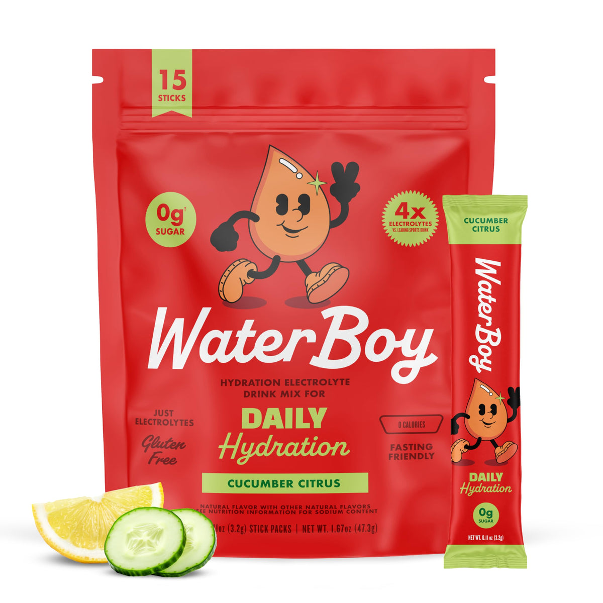 WaterBoy Daily Hydration Strawberry Lemonade Sugar Free - Waterboy Official Imagery - 8