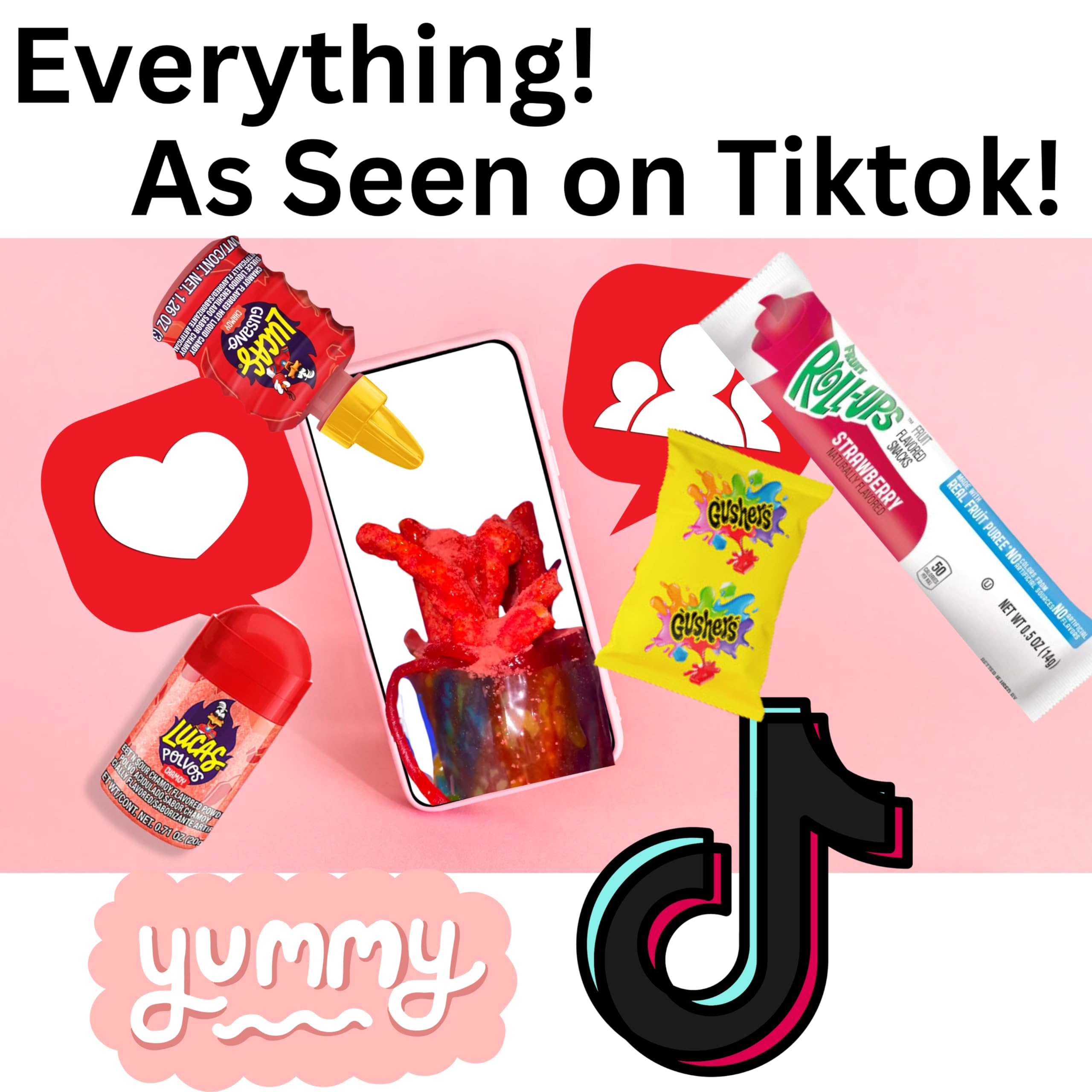 The Full Tiktok Chamoy Pickle Kit With Candy; Includes Fruit-Rollup, L - View 4