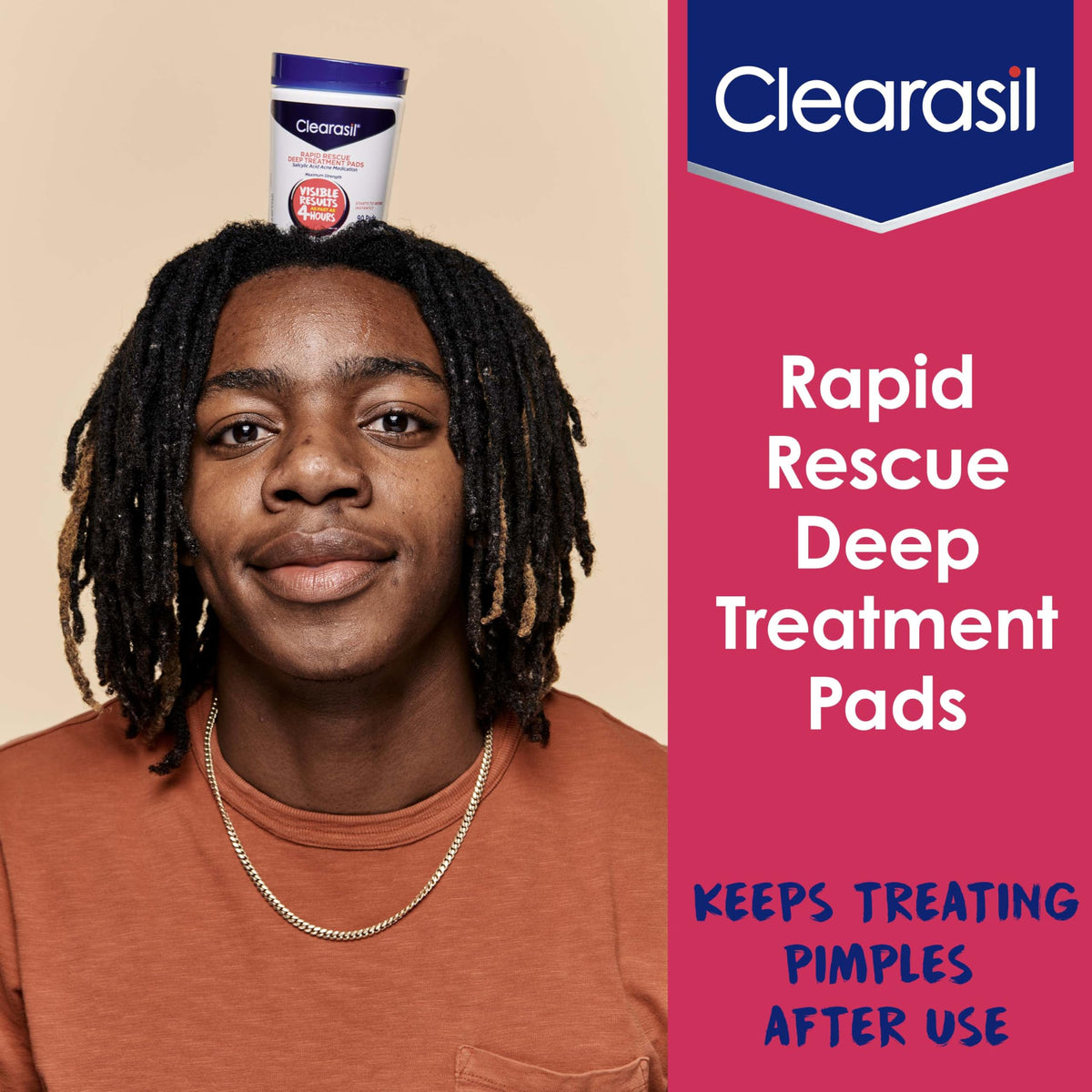 Clearasil Rapid Rescue Deep Treatment Acne Face Pads Maximum - Clearasil Official Imagery - 6
