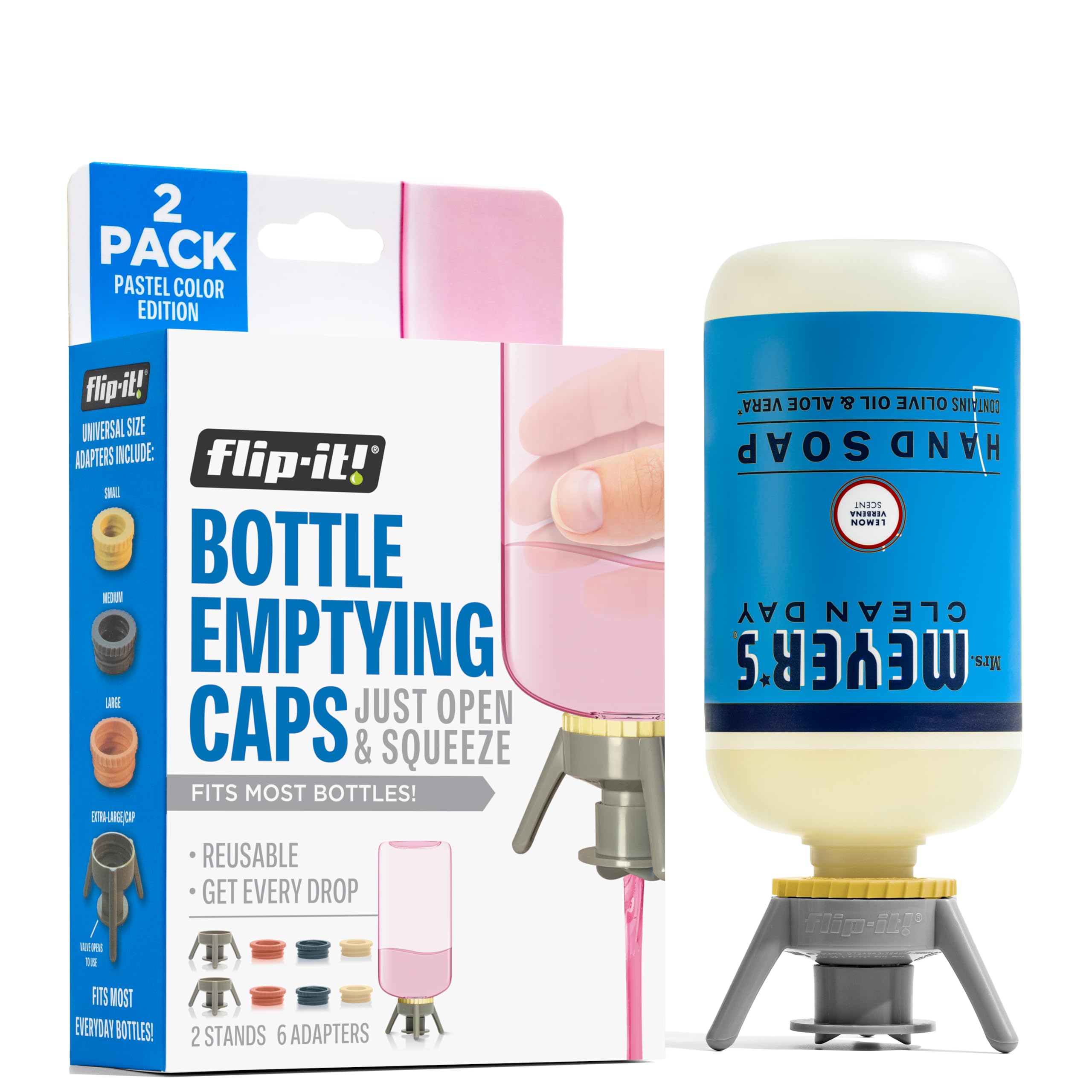 Flip-It! 2-Pack Premium Bottle Emptying Kit – No more wasted prod by Flip-It! - Angle View 1