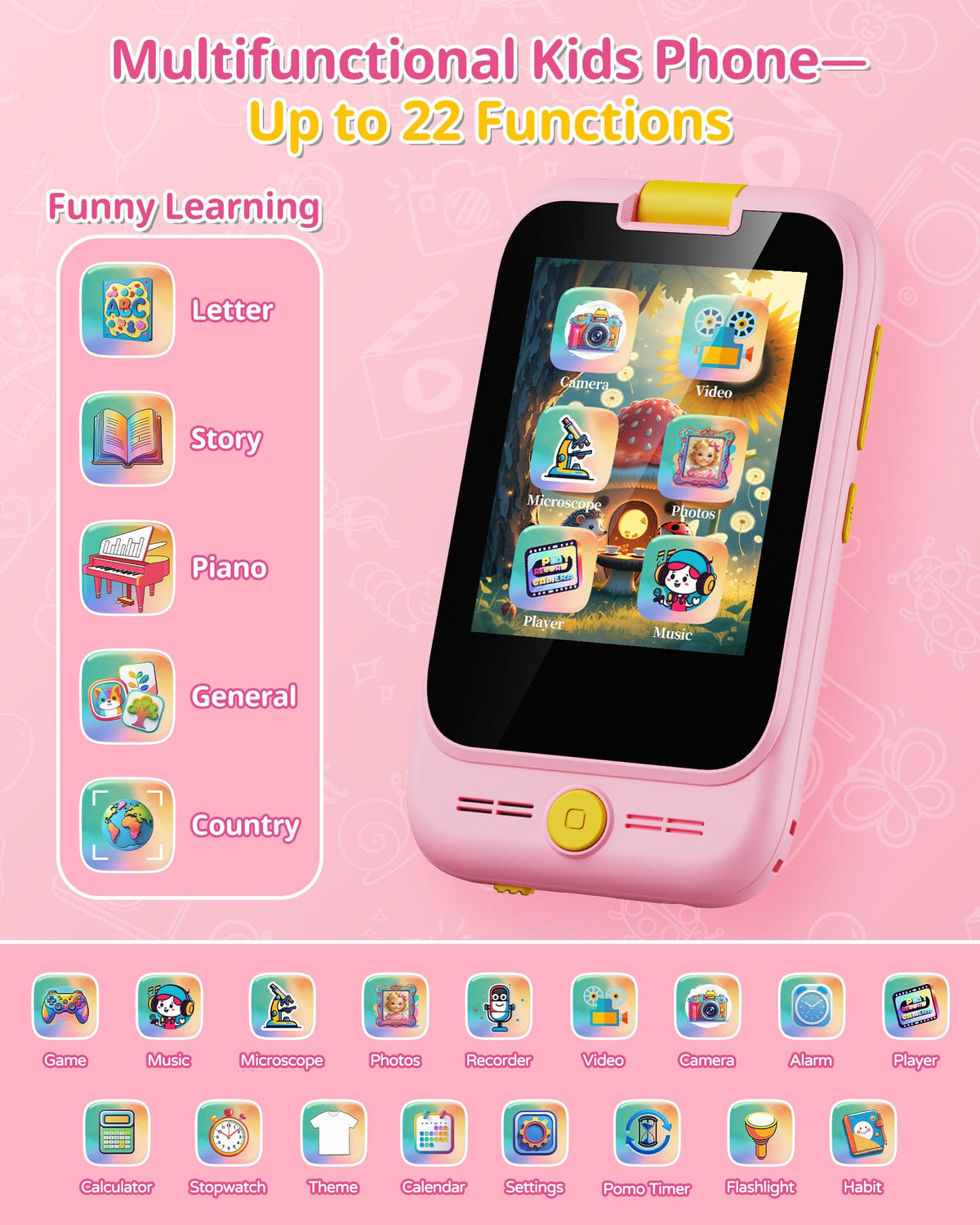 2 in 1 Kids Smart Phone and Microscope Camera for Kid - Gofimyee Official Imagery - 3