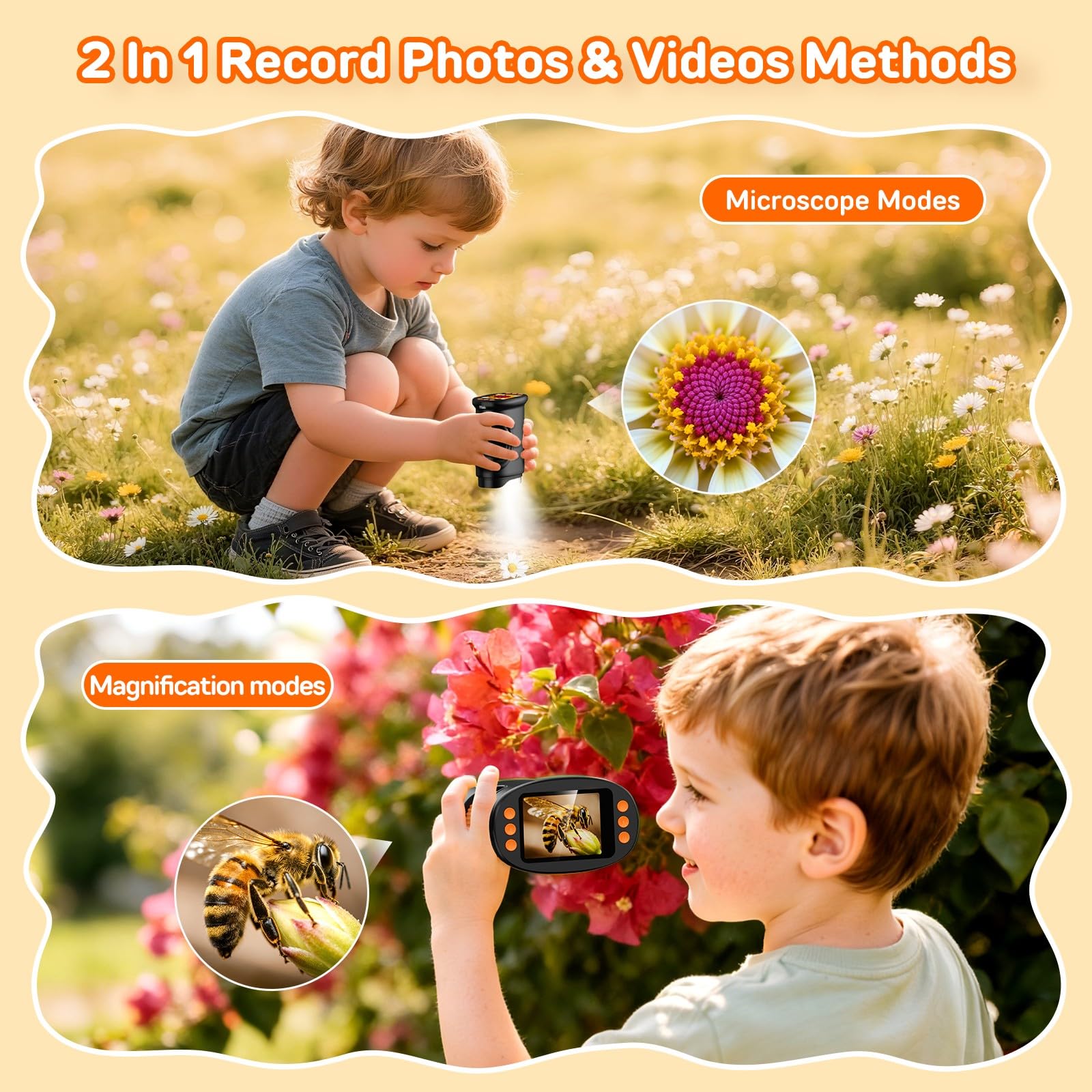 Ashfly Kids Magnifying Glass 2-inch Digital Handheld Microscope f by Ashfly - Angle View 8