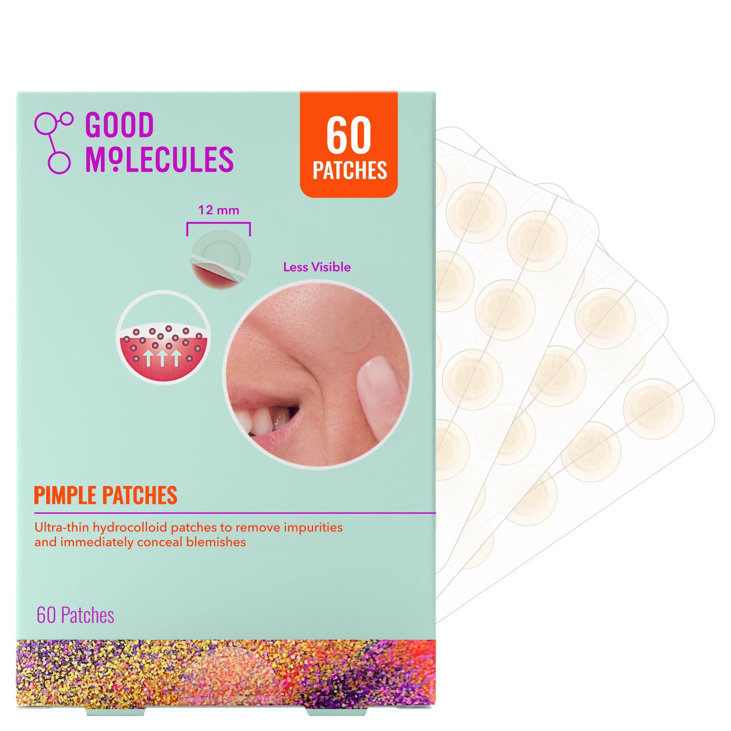 Good Molecules Pimple Patches, Hydrocolloid Patches for Face, 60 - Product Imagery