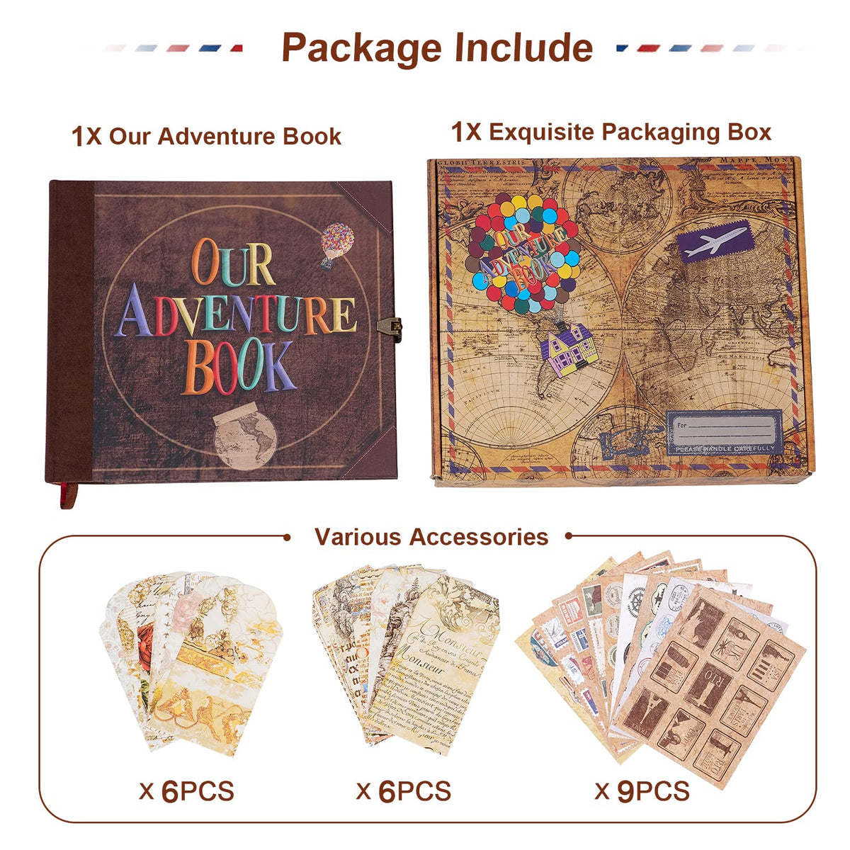 Our Adventure Book Scrapbook Photo Album Retro Style - JIMBON Official Imagery - 7