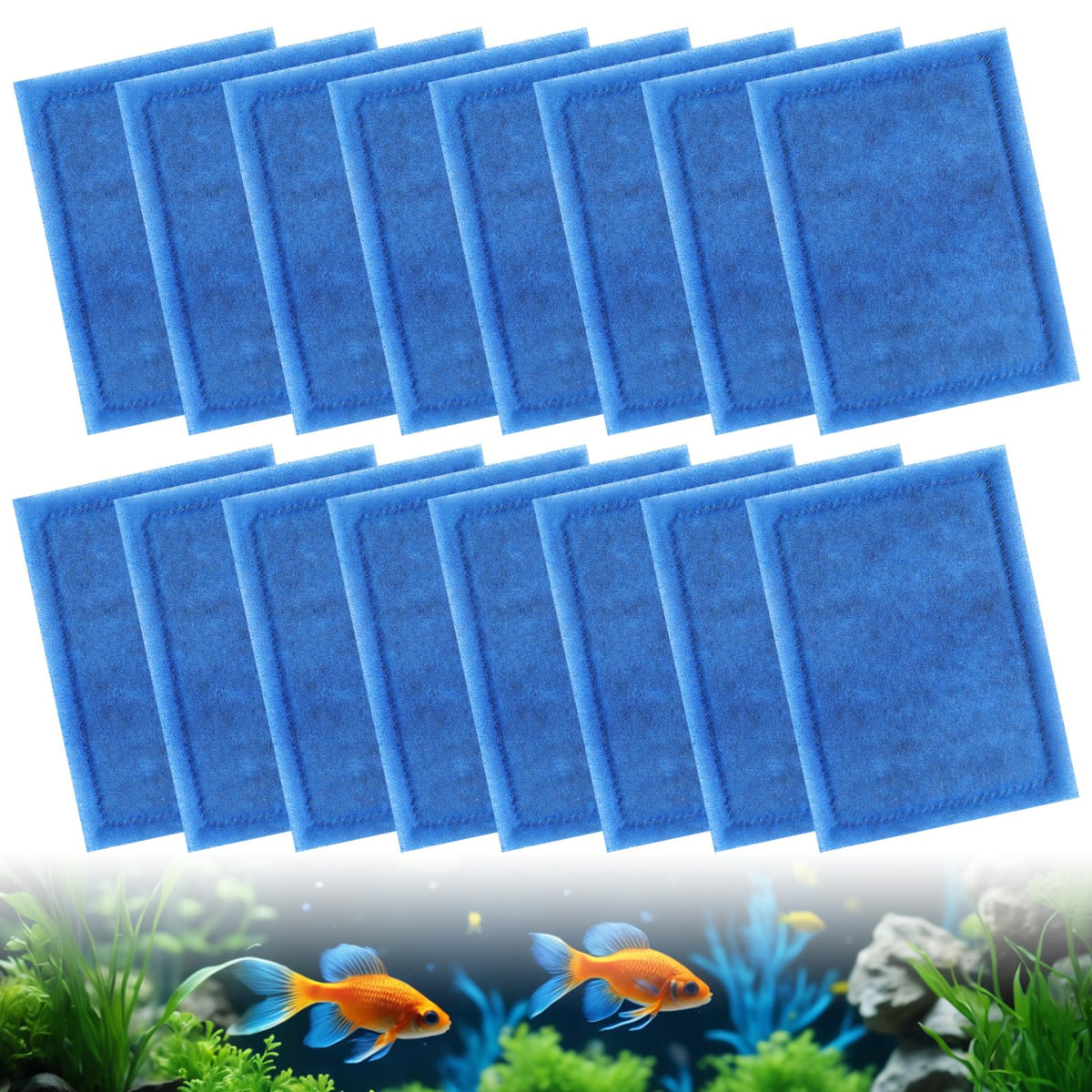 16 Pcs 10 20 Gallon Aquarium Filter Replacement for EZ - zisiueel Official Imagery - 2
