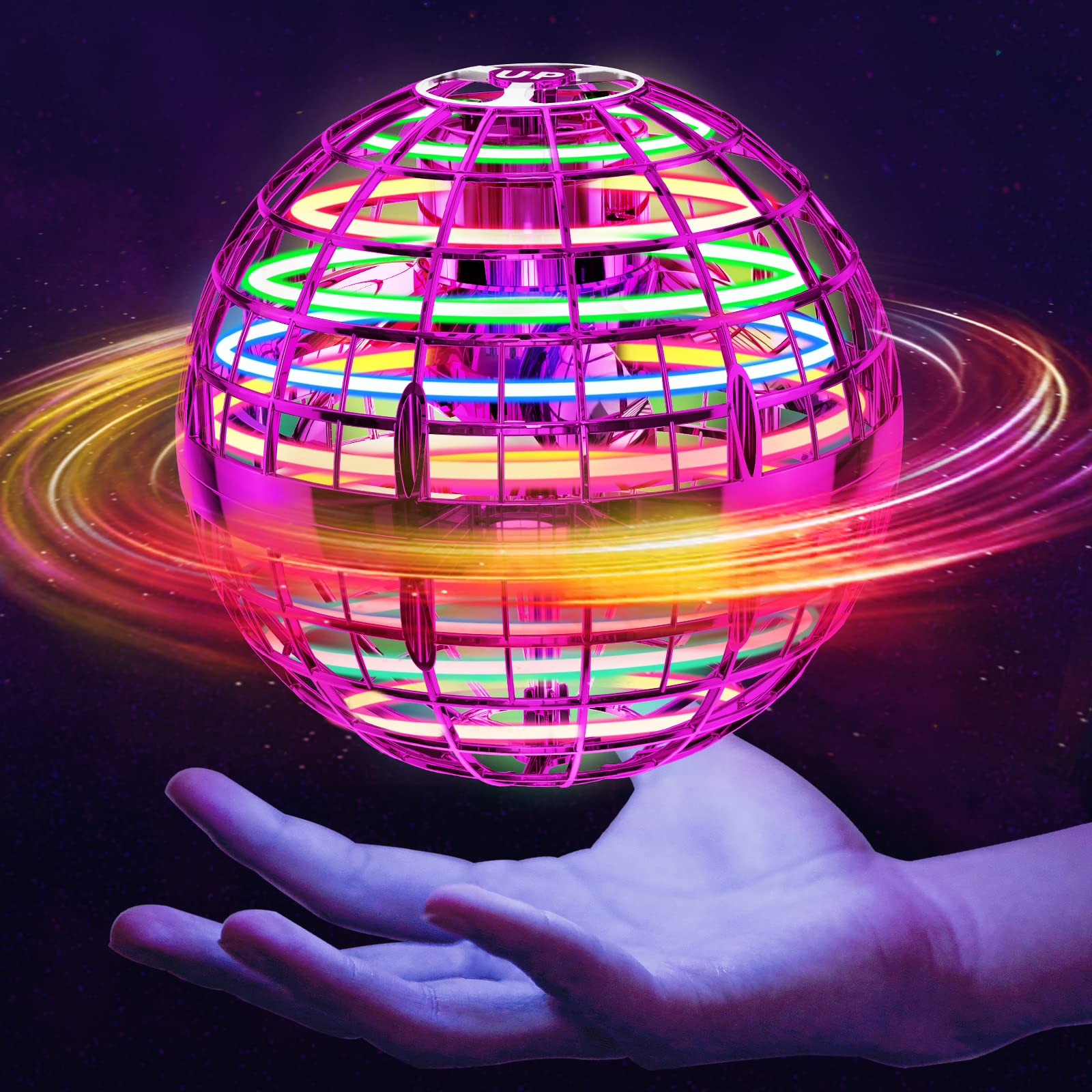 Ivtivfu Flying Orb Ball   with Dazzling Lights, Magic Hover Spinn by Ivtivfu - Angle View 8