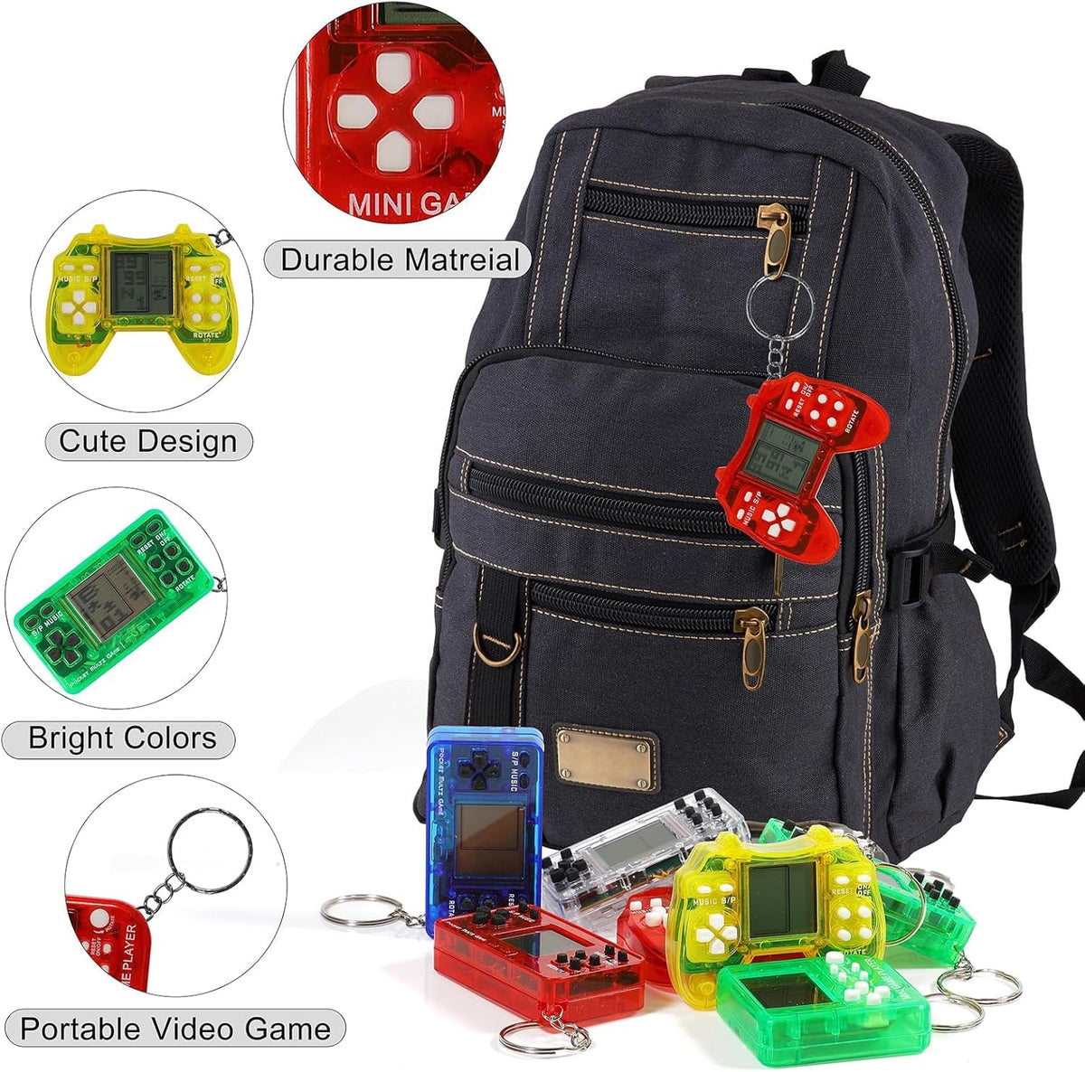 18Pcs Video Game Party Favors Mini Game Keychain Arcade - Teirdth Official Imagery - 8