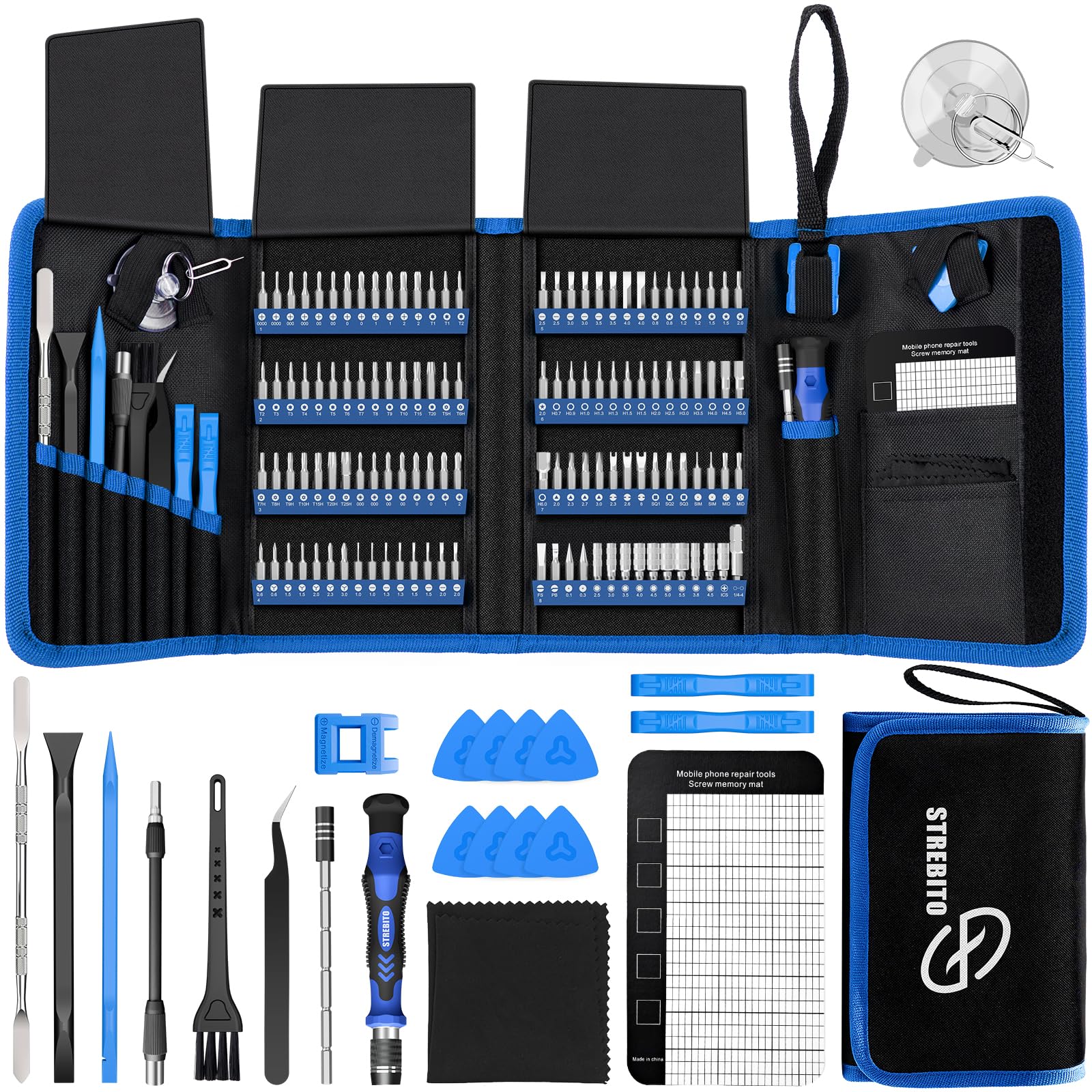 STREBITO Electronics Precision Screwdriver Sets 142-Piece with 120 Bits