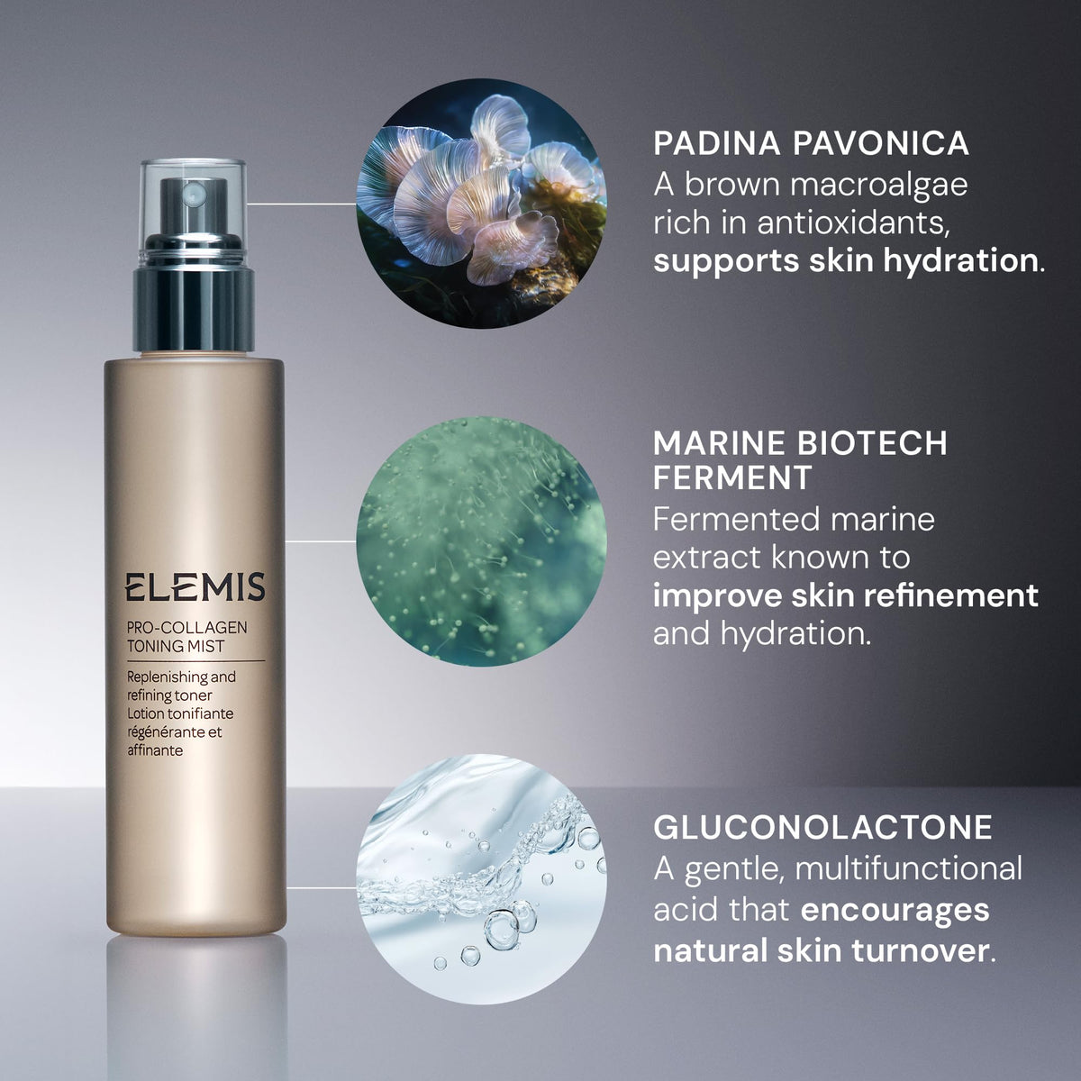 ELEMIS Pro Collagen Toning Mist Hydrating PHA Facial Mist - Premium Selection Official Imagery - 7