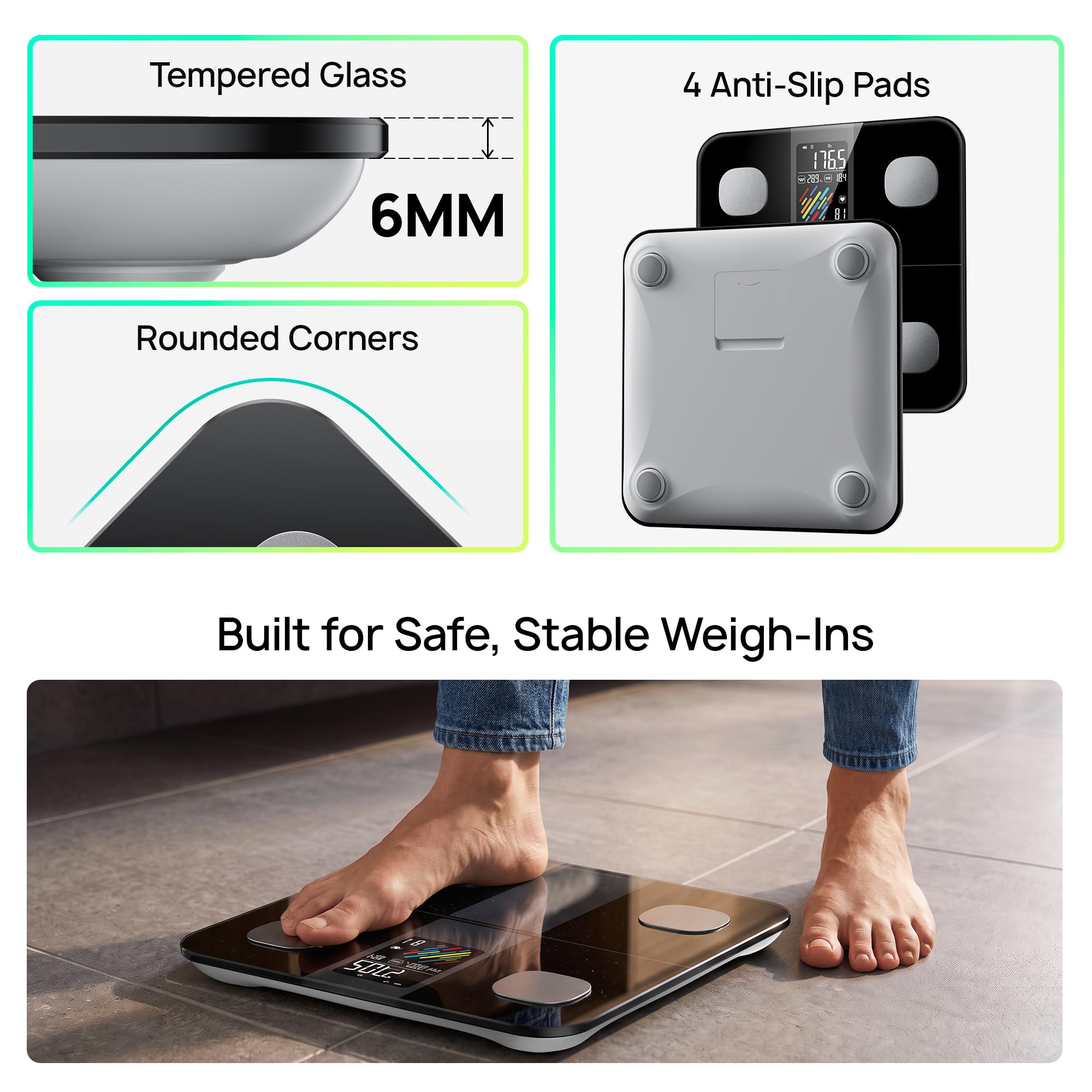 RunStar Smart Scale for Body Weight, High Accuracy Digital Bathroom Sc - View 7