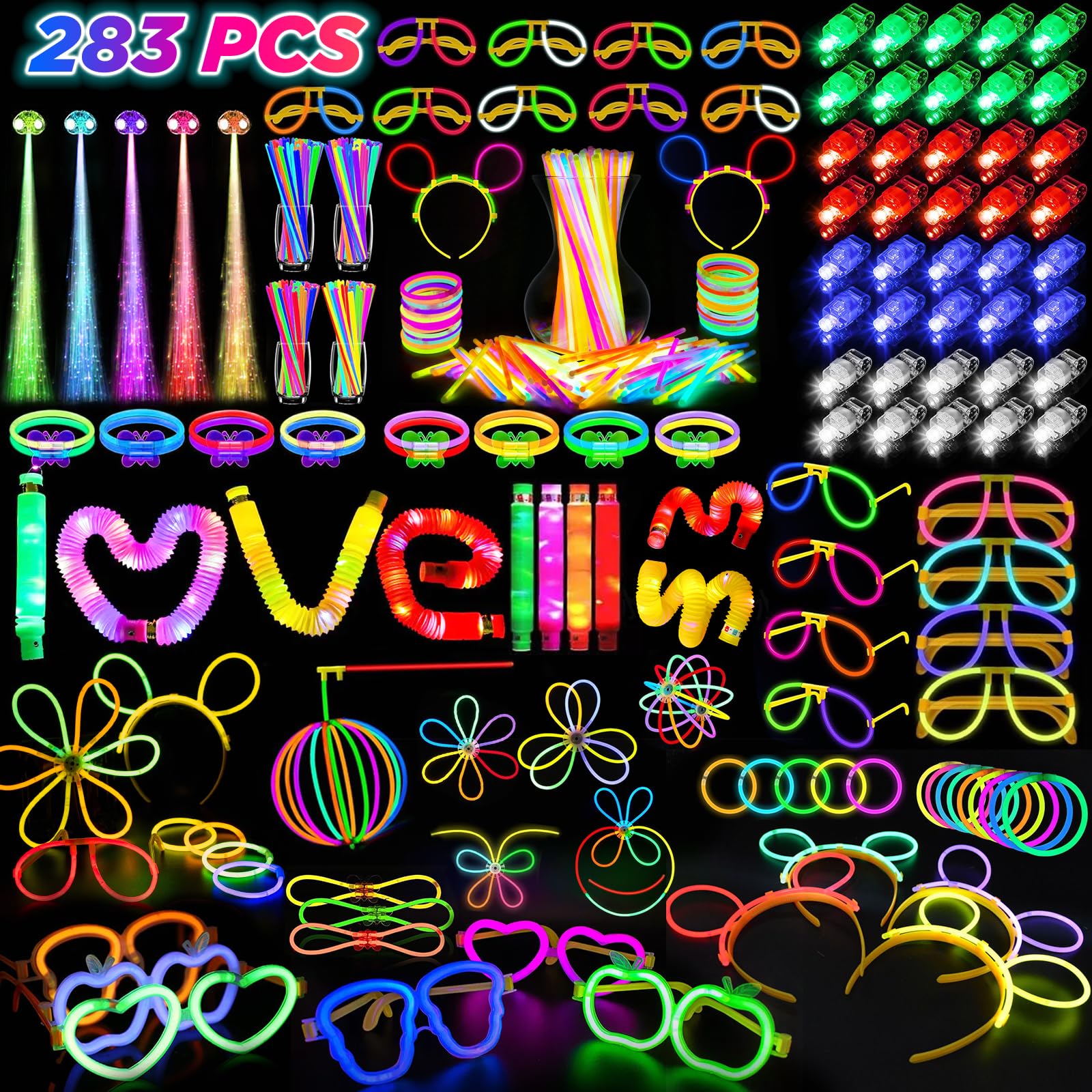 Party Supplies, Glow in the Dark Party Favors for Adults Kids, - Product Imagery