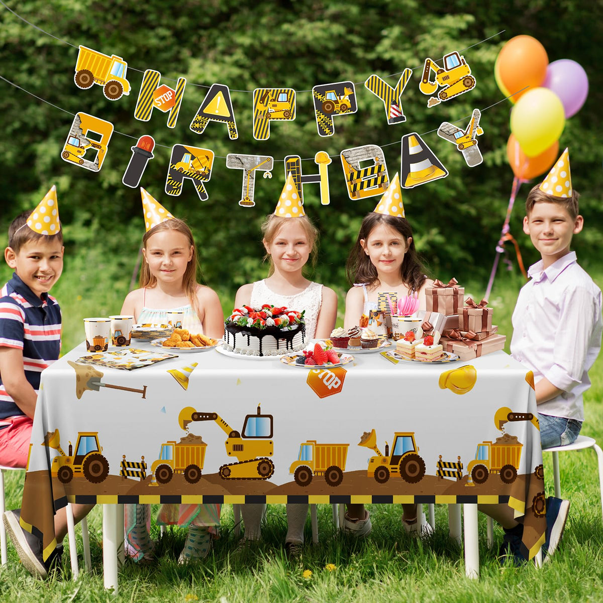 Cecnamt Construction Birthday Decorations 170 Pcs - Cecnamt Official Imagery - 7