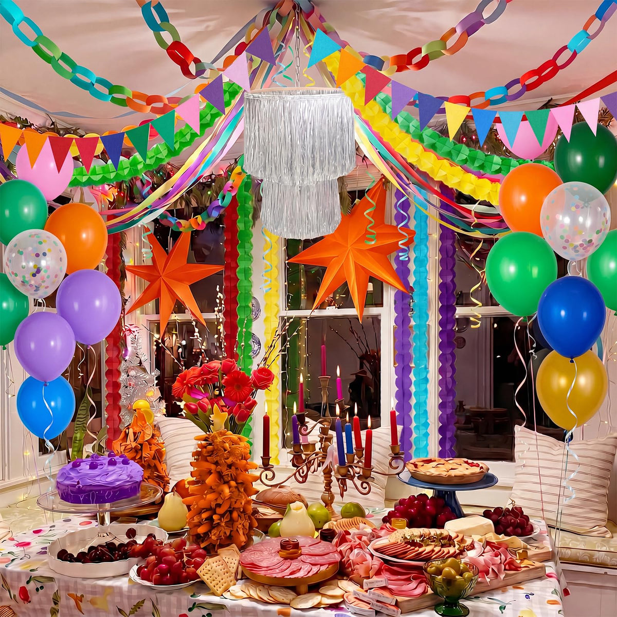 TaoBary Rainbow Party Decorations 492ft Crepe Streamers 600 - TaoBary Official Imagery - 6