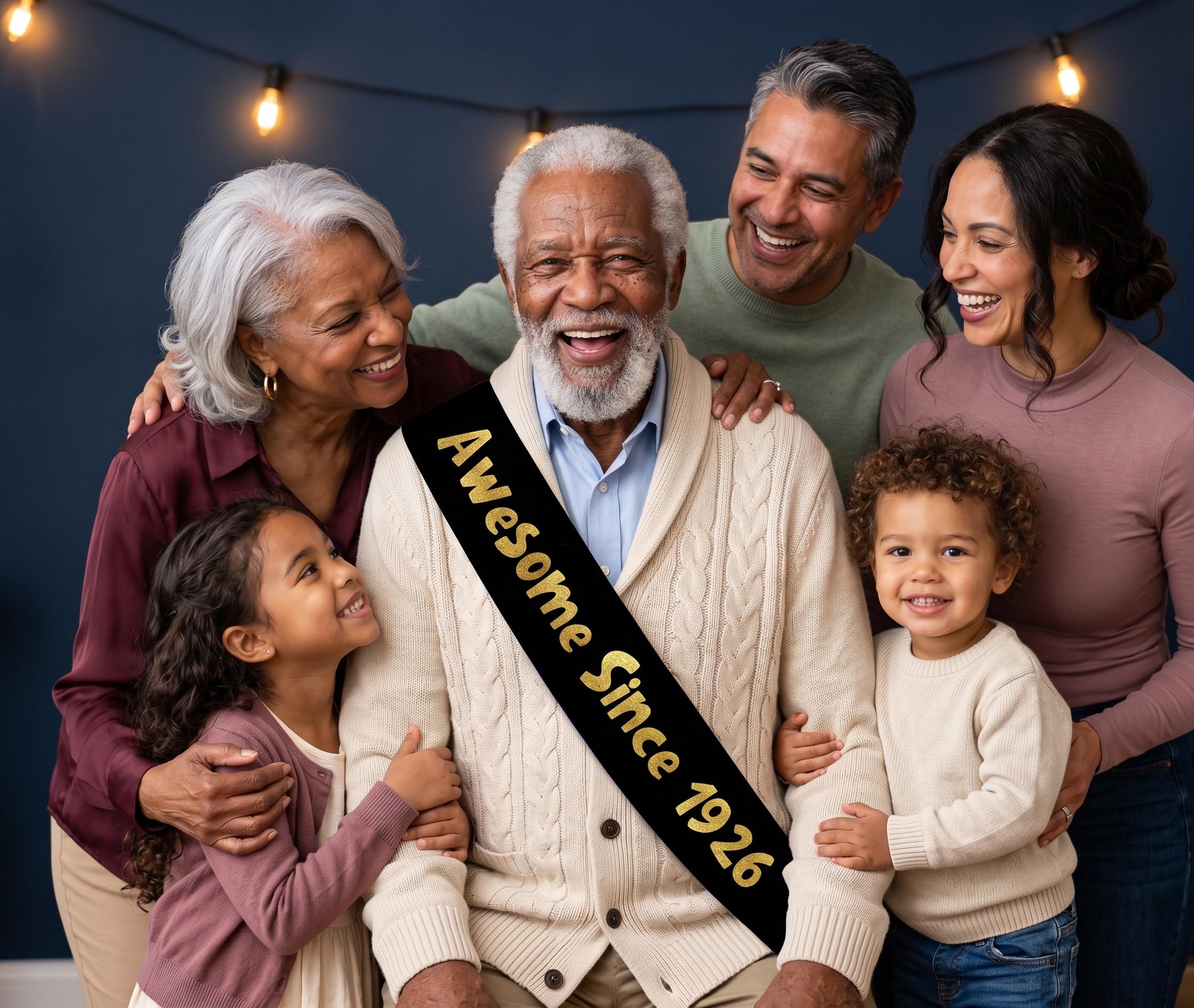 Sterling James Co. Awesome Since 1926 Black and Gold Sash - Funny - Sterling James Co. Official Product View 3