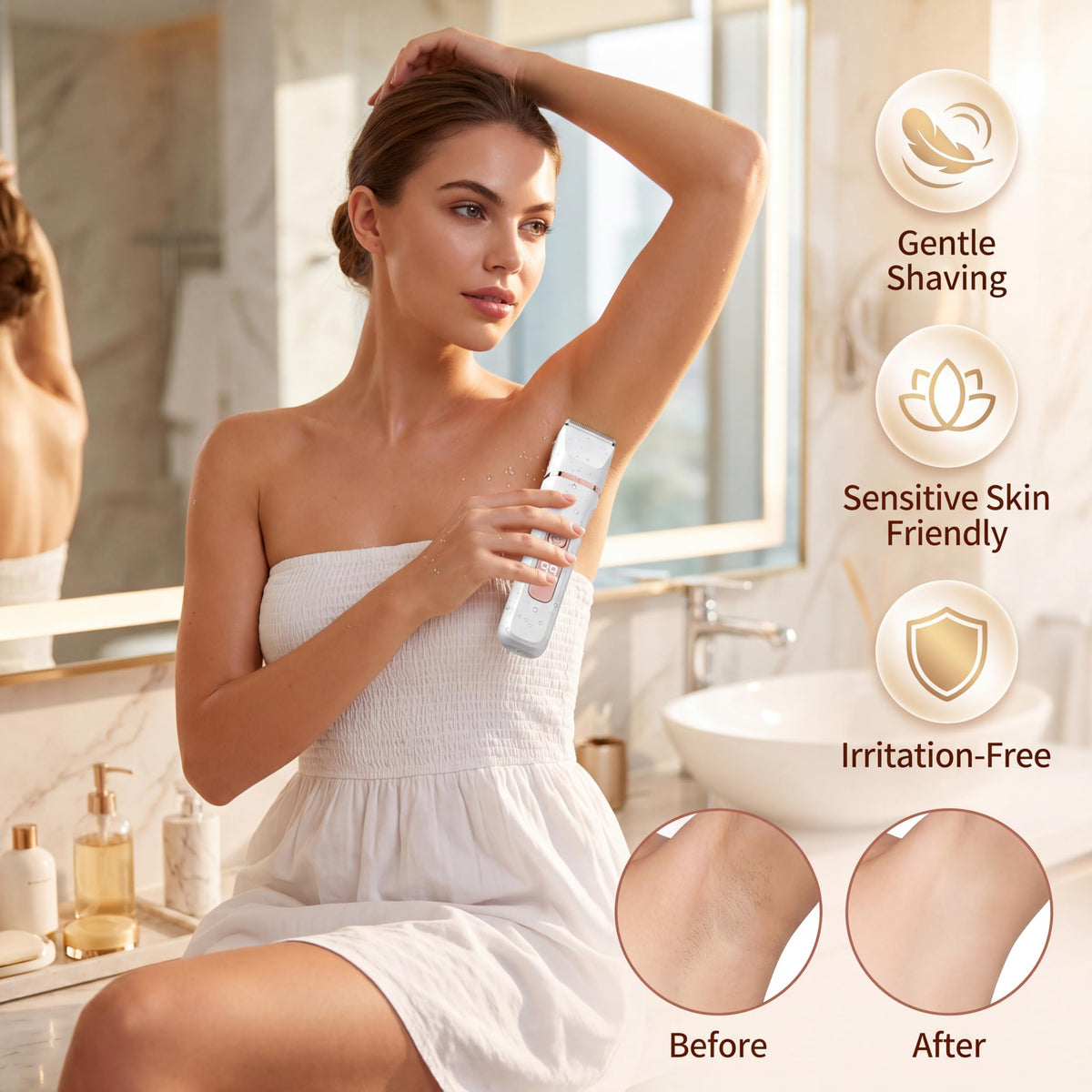 Bikini Trimmer for Women Electric Shaver for Women IPX7 - KINGTEE Official Imagery - 5