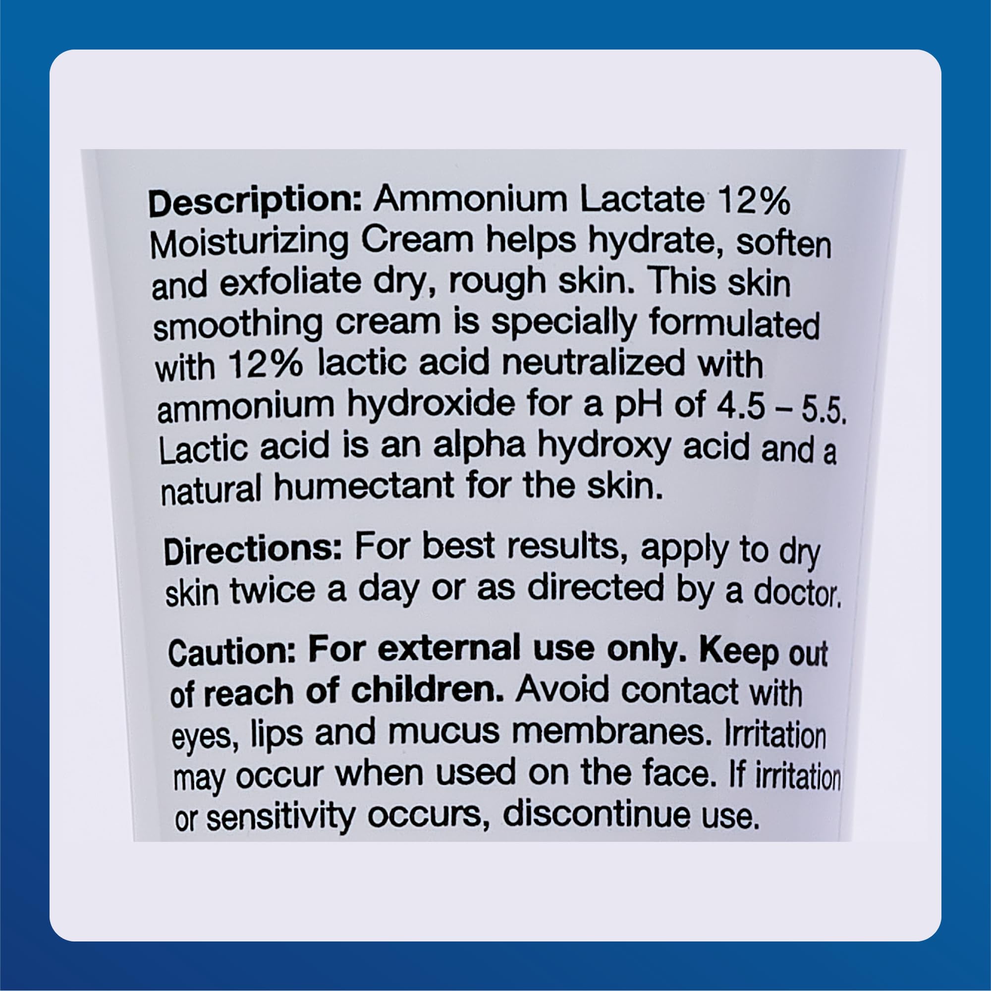 Major Ammonium Lactate 12% Cream – Dry Skin Relief 4.9 oz