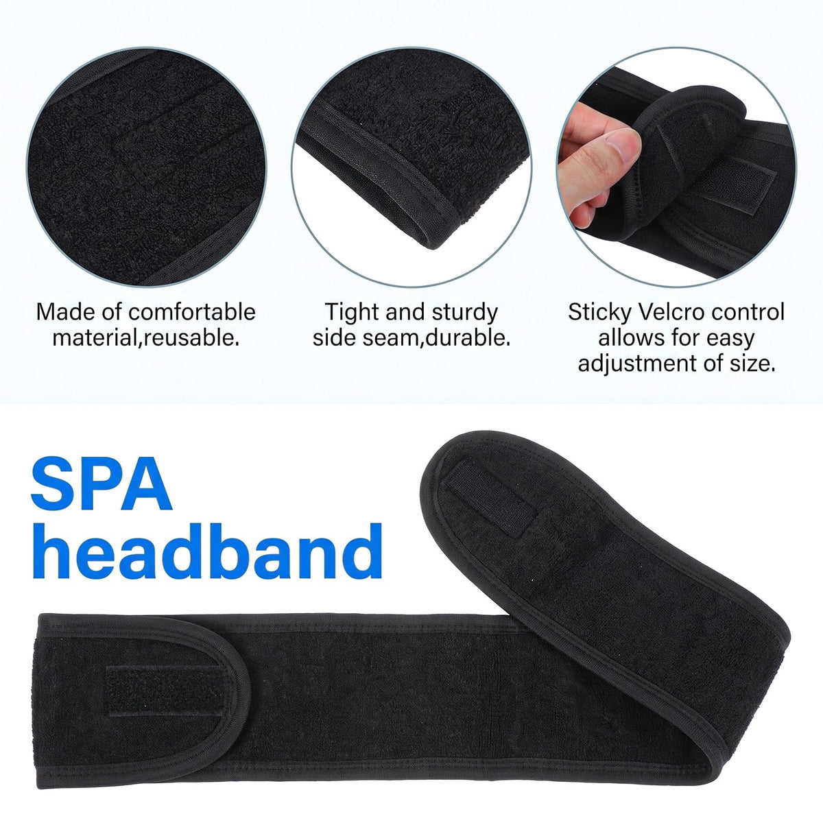 24 Pcs Spa Facial Headband Set Premium Cotton Esthetician - AojSup Official Imagery - 4