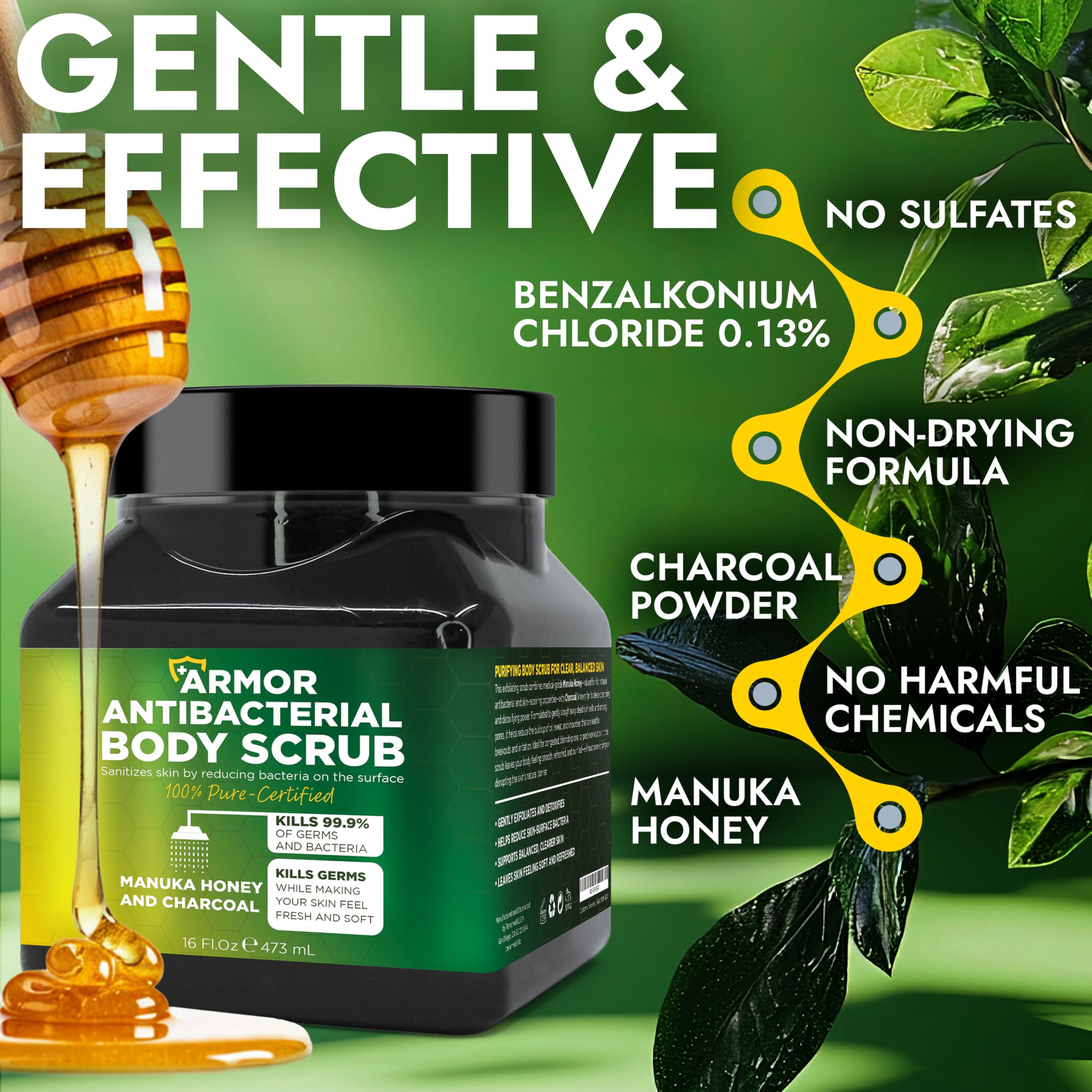 Terramed Just Think Comfort Antibacterial Body Scrub Exfoliator Deep Cleansing - Terramed Just Think Comfort Official Product View 4