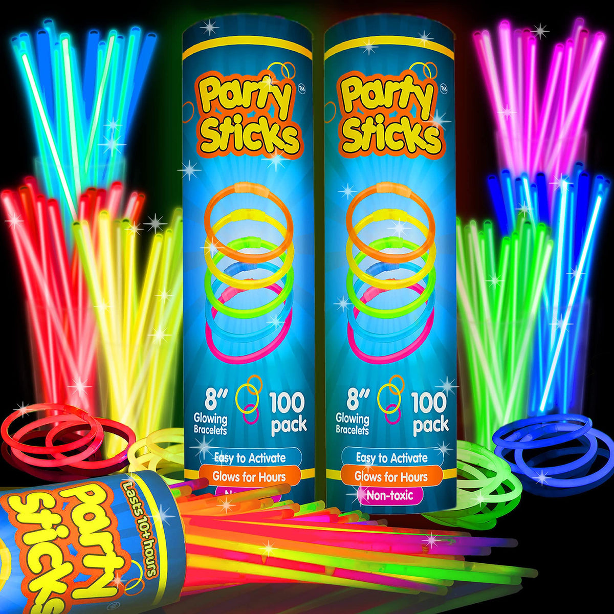PartySticks Ultra Bright Glow Sticks Bulk Party Supplies 400 - PartySticks Official Imagery - 8