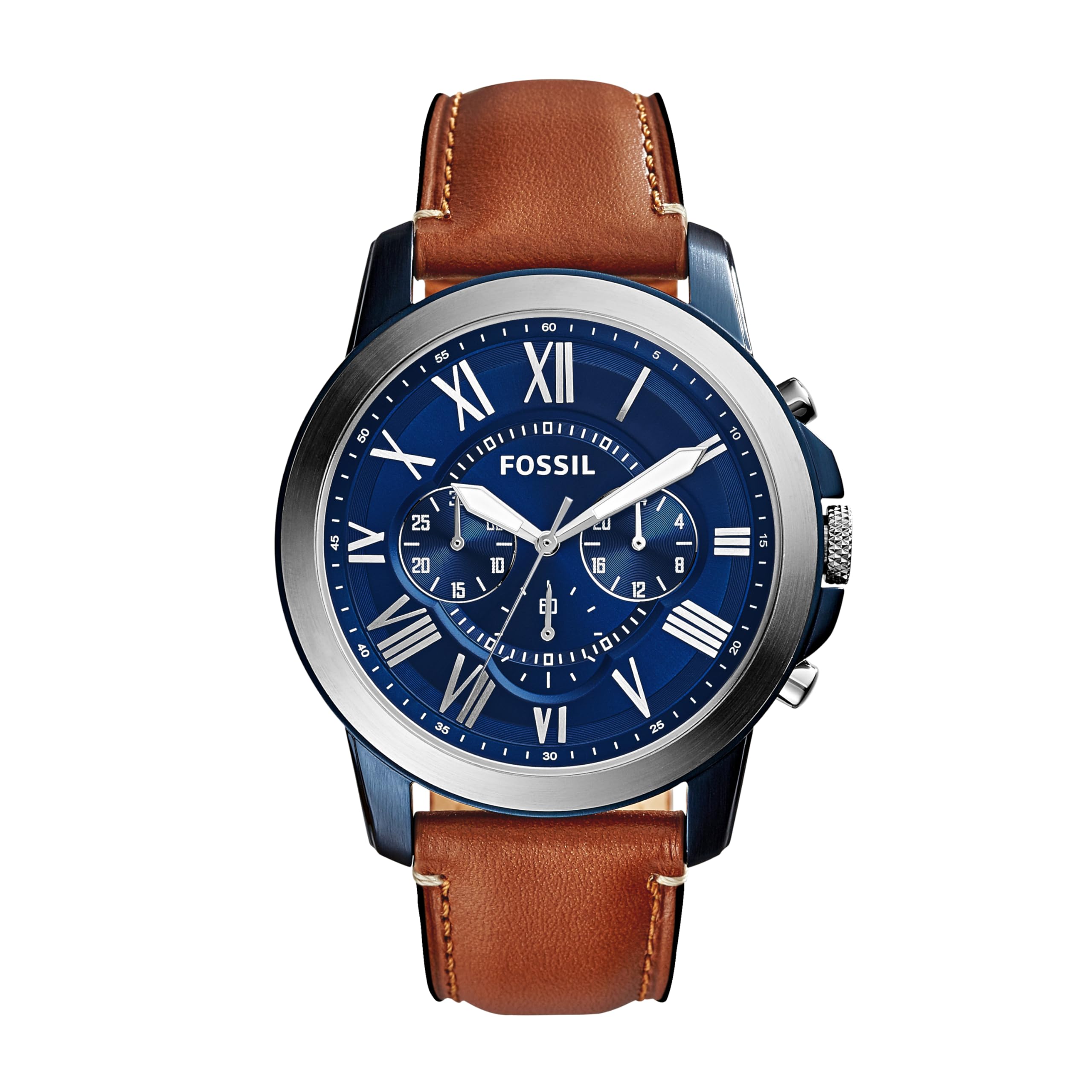 Fossil Grant Men's Chronograph Watch Silver/Blue FS5151