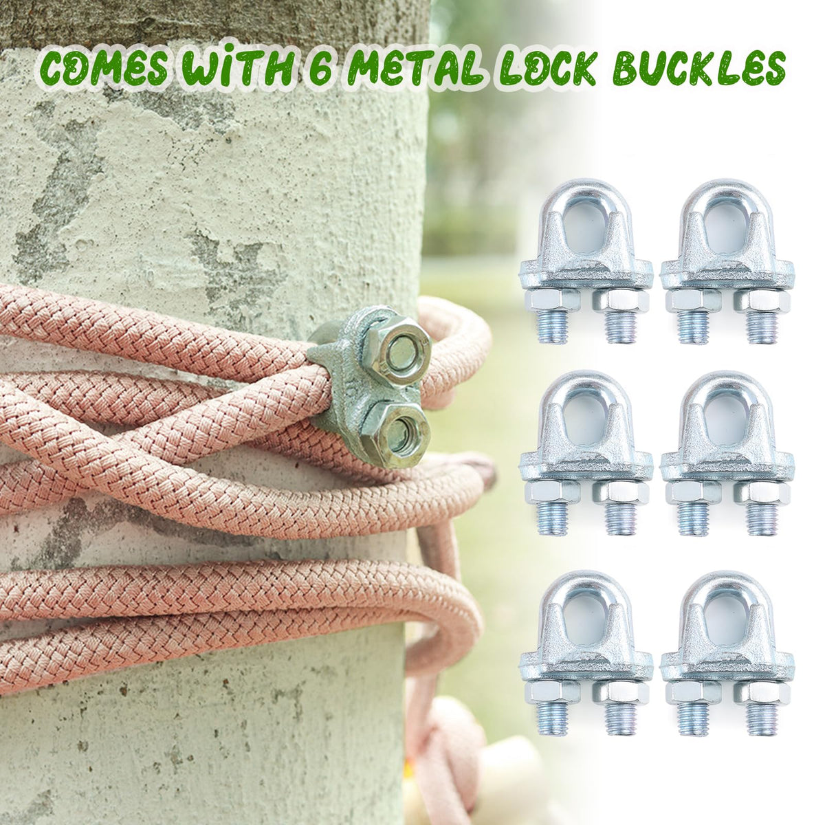 Goldmeet Outdoor Rope Bridge 2M 6 56FT Climbing Rope Ladder - Goldmeet Official Imagery - 6