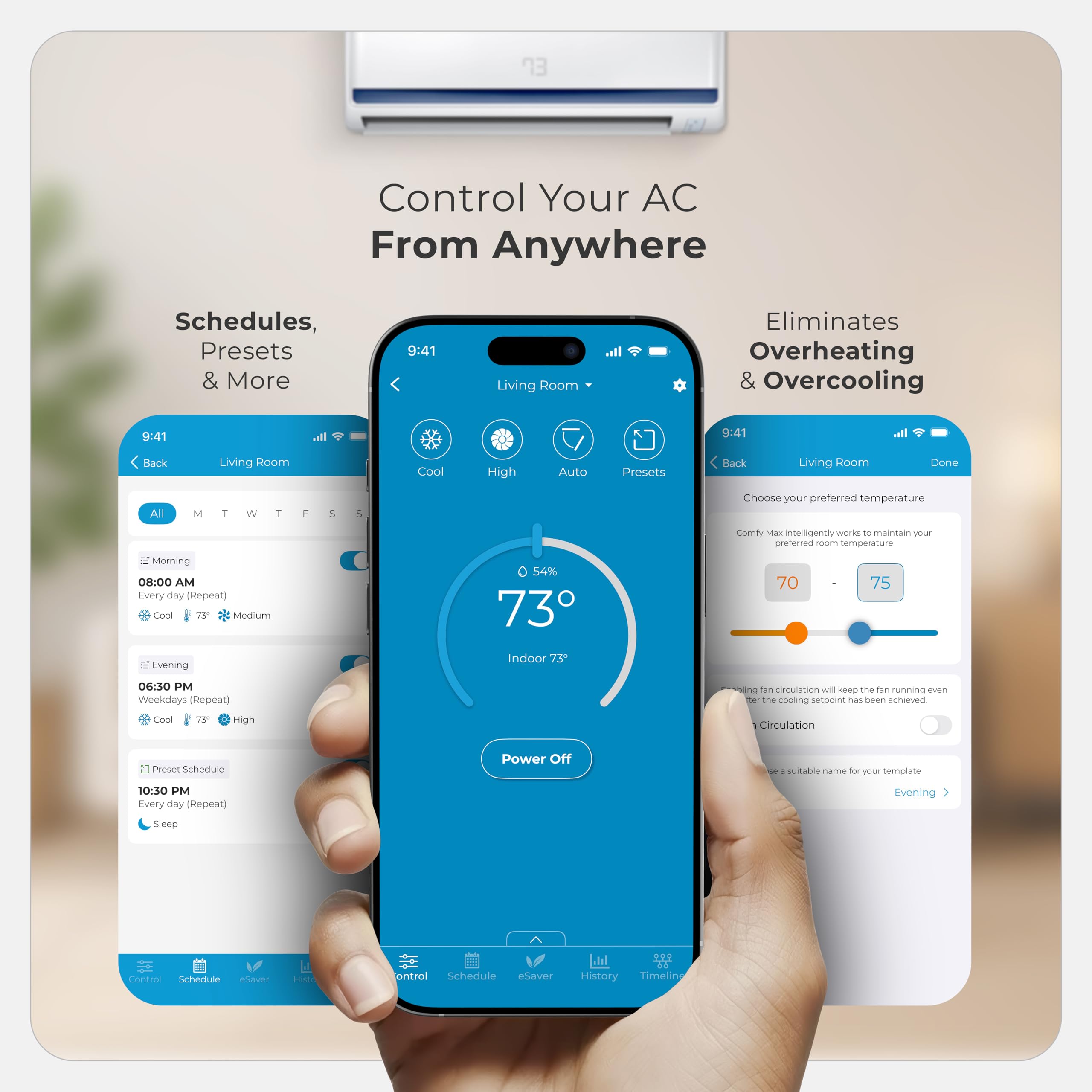 Cielo Breez Breez Max Smart WiFi Thermostat for Mini-Split, Windo - Cielo Breez Official Product View 6