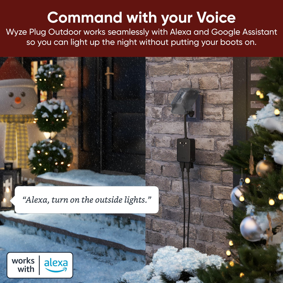 Wyze Plug Outdoor Dual Outlets Energy Monitoring IP64 2 4GHz - WYZE Official Imagery - 7