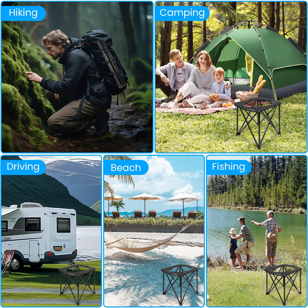 15 6 Portable Toilet for Camping Ultralight Foldable Camping - YOSN Official Imagery - 8