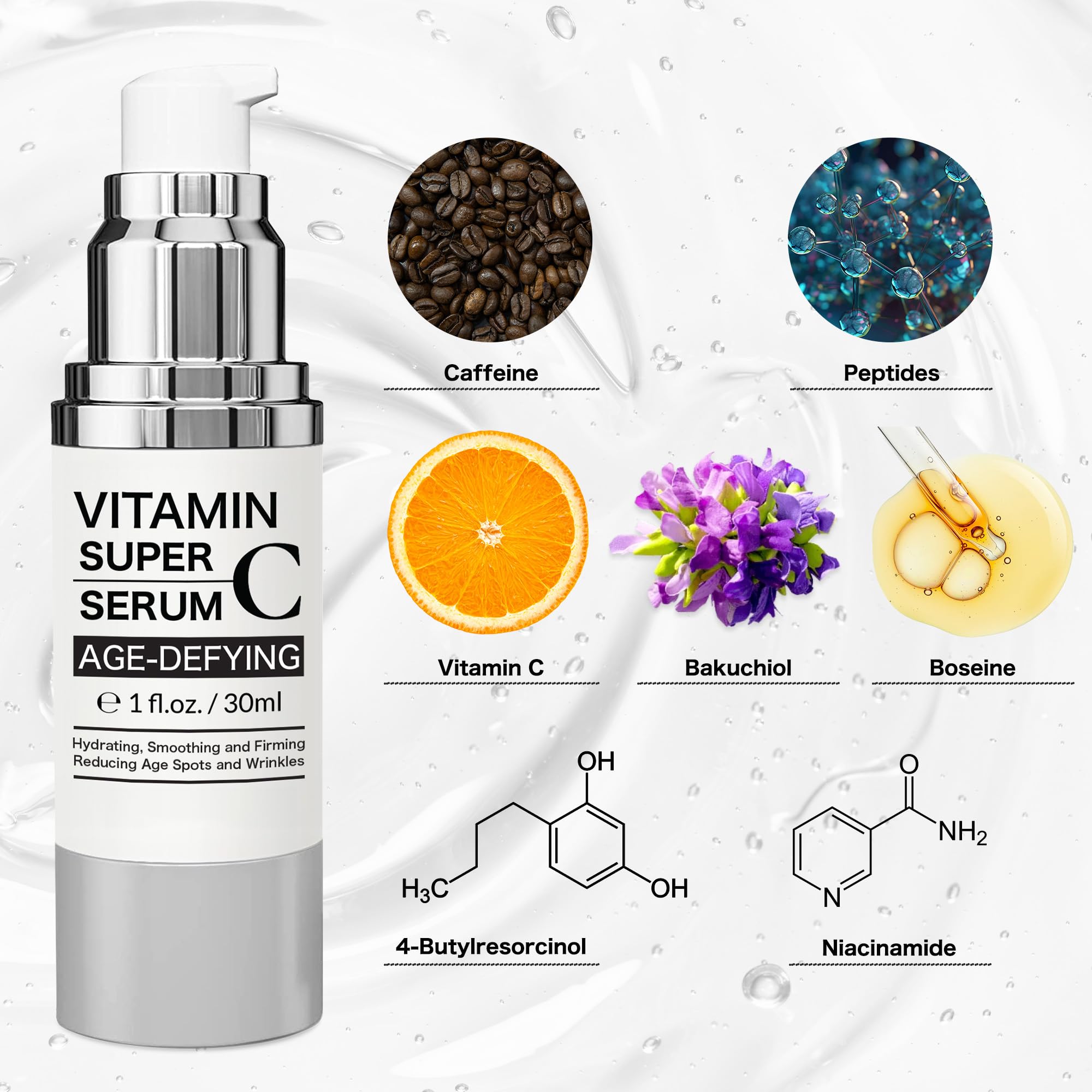 Super Vitamin C Serum for Women over 70 Wrinkle Cream for - Refaflio Official Imagery - 4