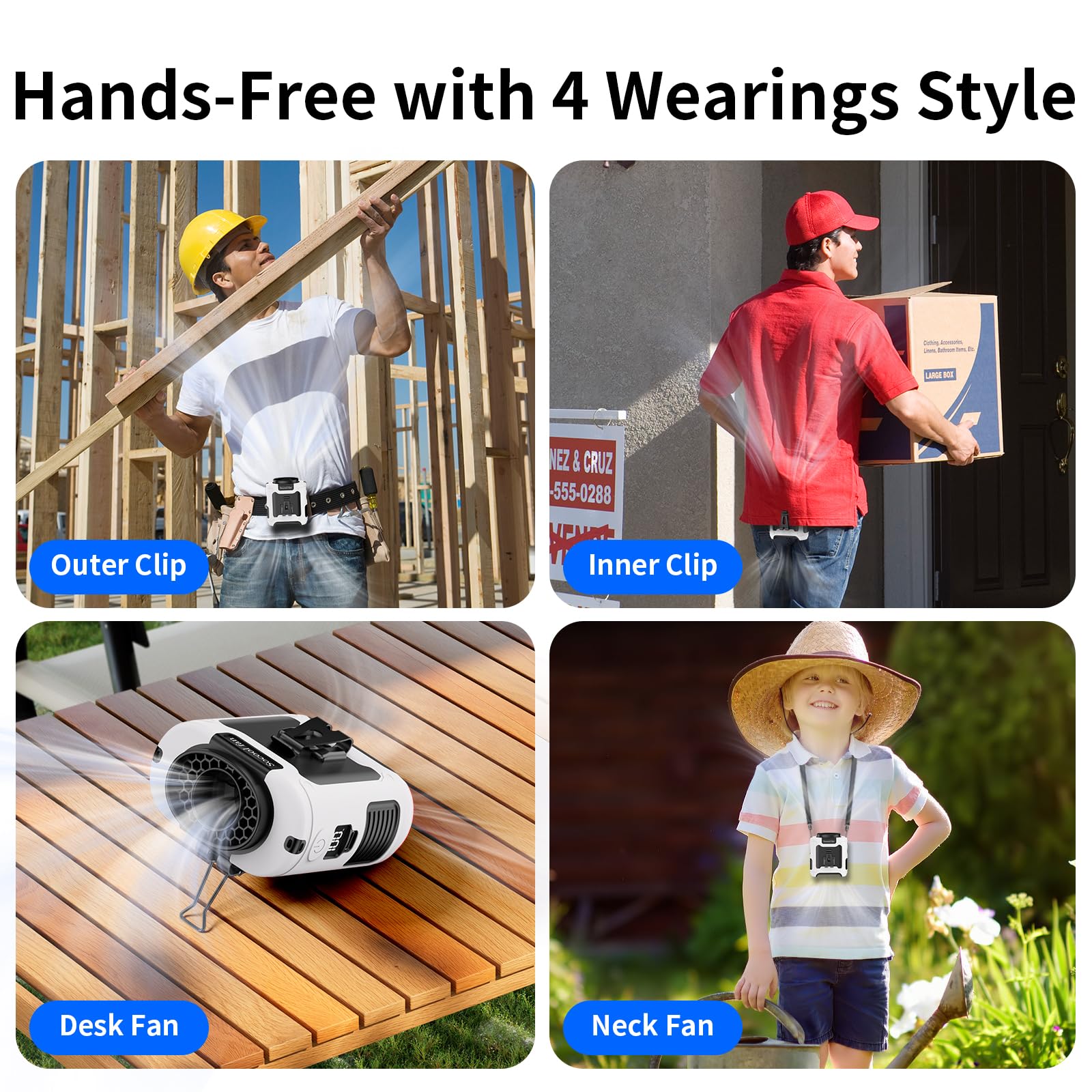 Socool fan Socool 10000mAh Portable Waist Fan Clip on Wearable Belt Personal Fan - Socool fan Official Product View 8