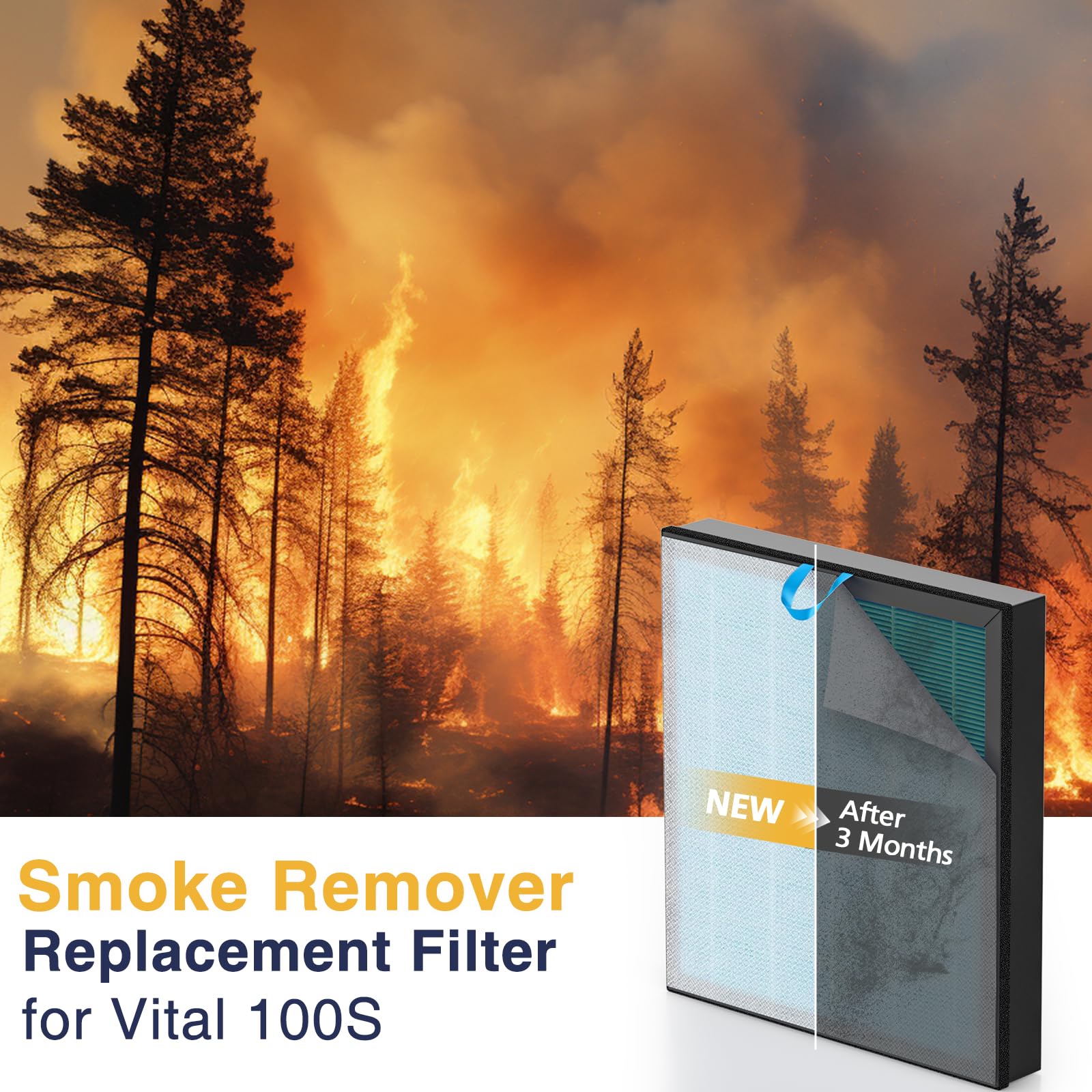Cabiclean Vital 100S-P Smoke Remover Replacement Filter for LEVOI - Cabiclean Official Product View 5