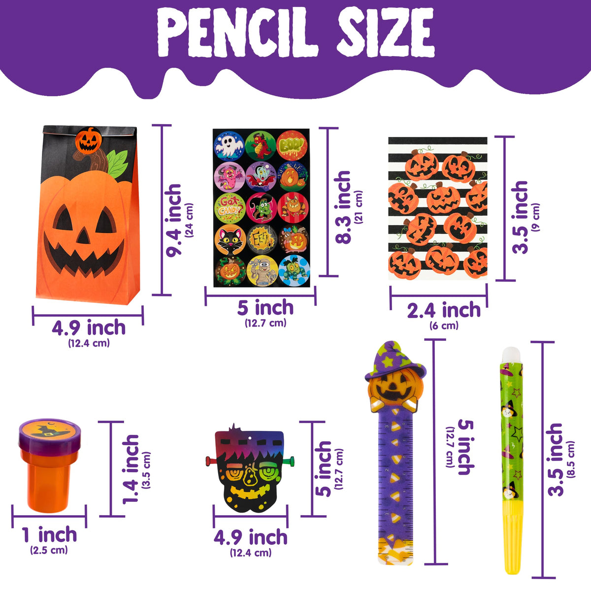JOYIN 192PCS Halloween Stationery Set Trick or Treat Gifts - JOYIN Official Imagery - 4