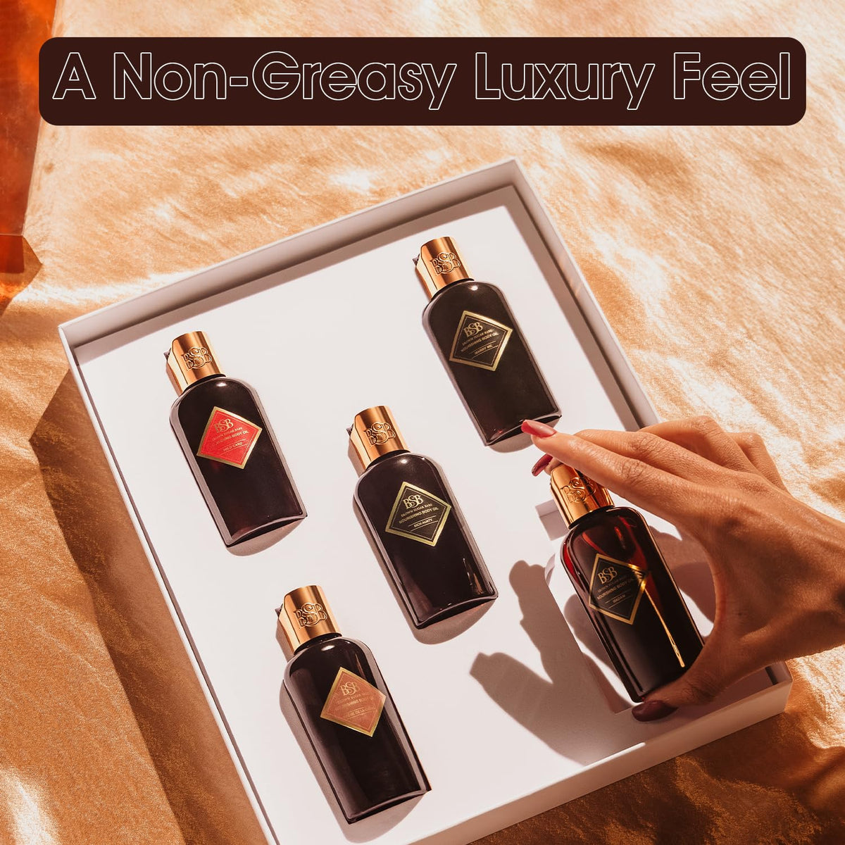 Body Oil Gift Set Five Scents are Creme De La Creme Wild - Brown Sugar Babe Official Imagery - 8