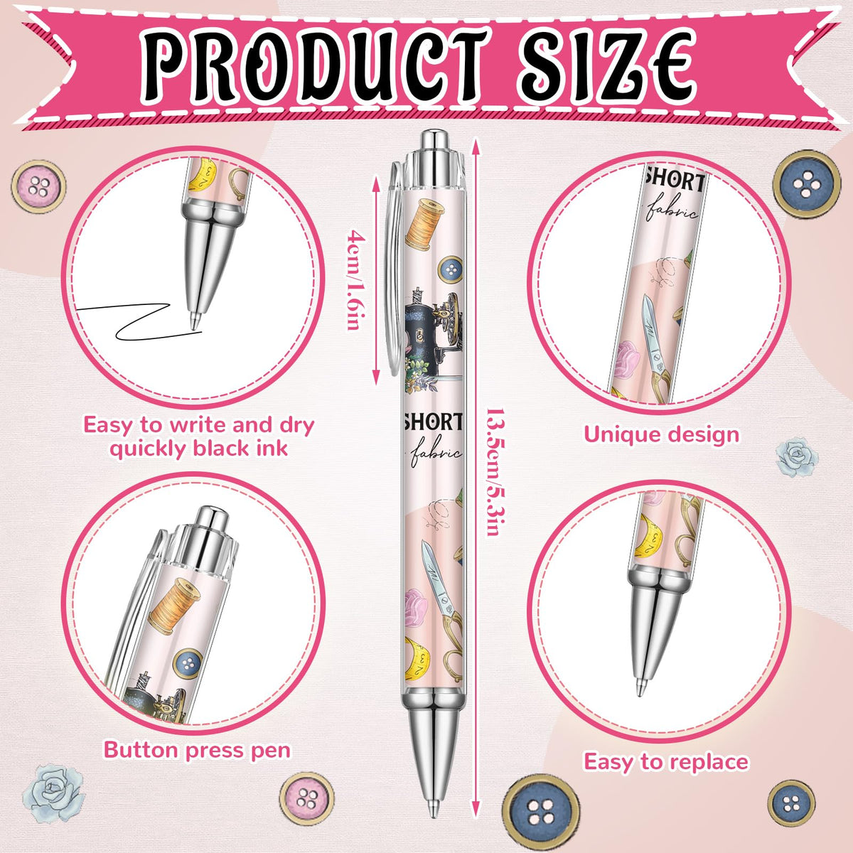 24 Pcs Sewing Pens Quilters Gifts for Sewing Lovers Women - Humyoun Official Imagery - 5
