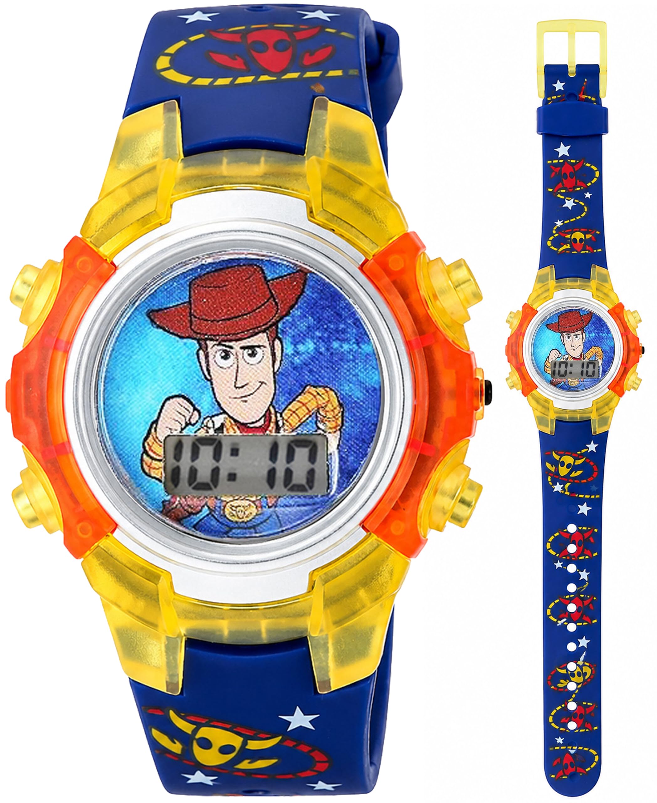 Accutime Toy Story 4 Kids Digital LCD Watch – Flashing Dial, Woody Cha - View 1
