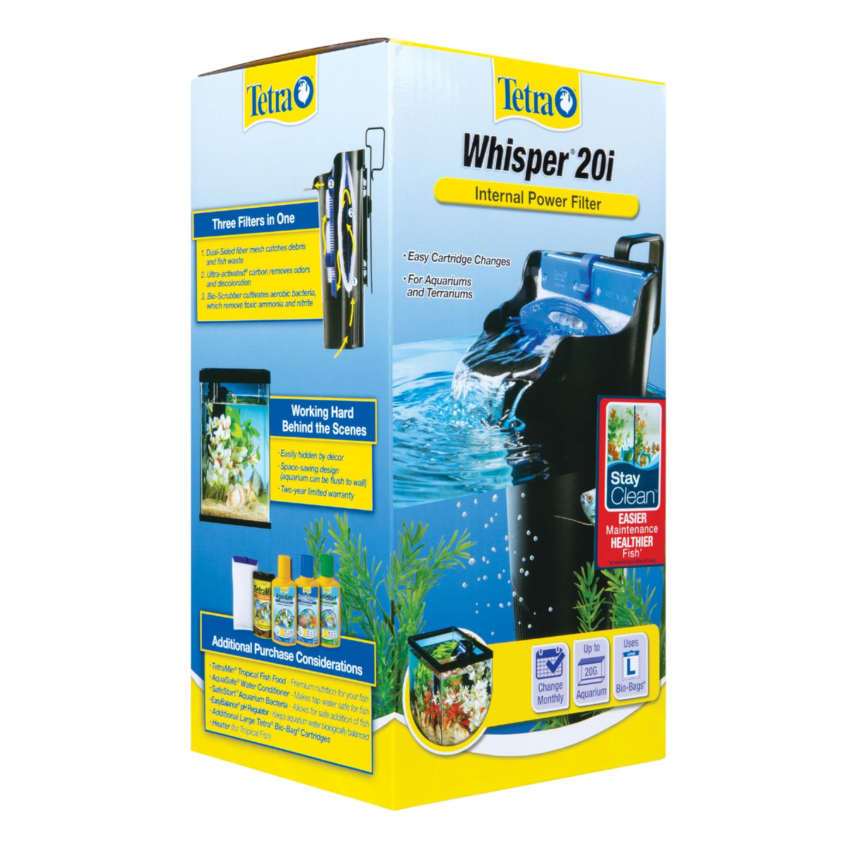 Tetra Whisper 135 GPH Internal Power Filter For Aquariums - Tetra Official Imagery - 6