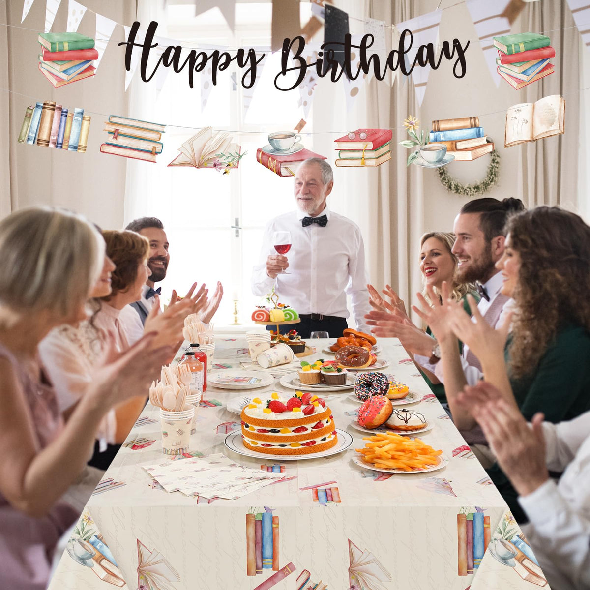 Zhehao 172 Pcs 24 Set Book Themed Birthday Party Tableware - Zhehao Official Imagery - 7