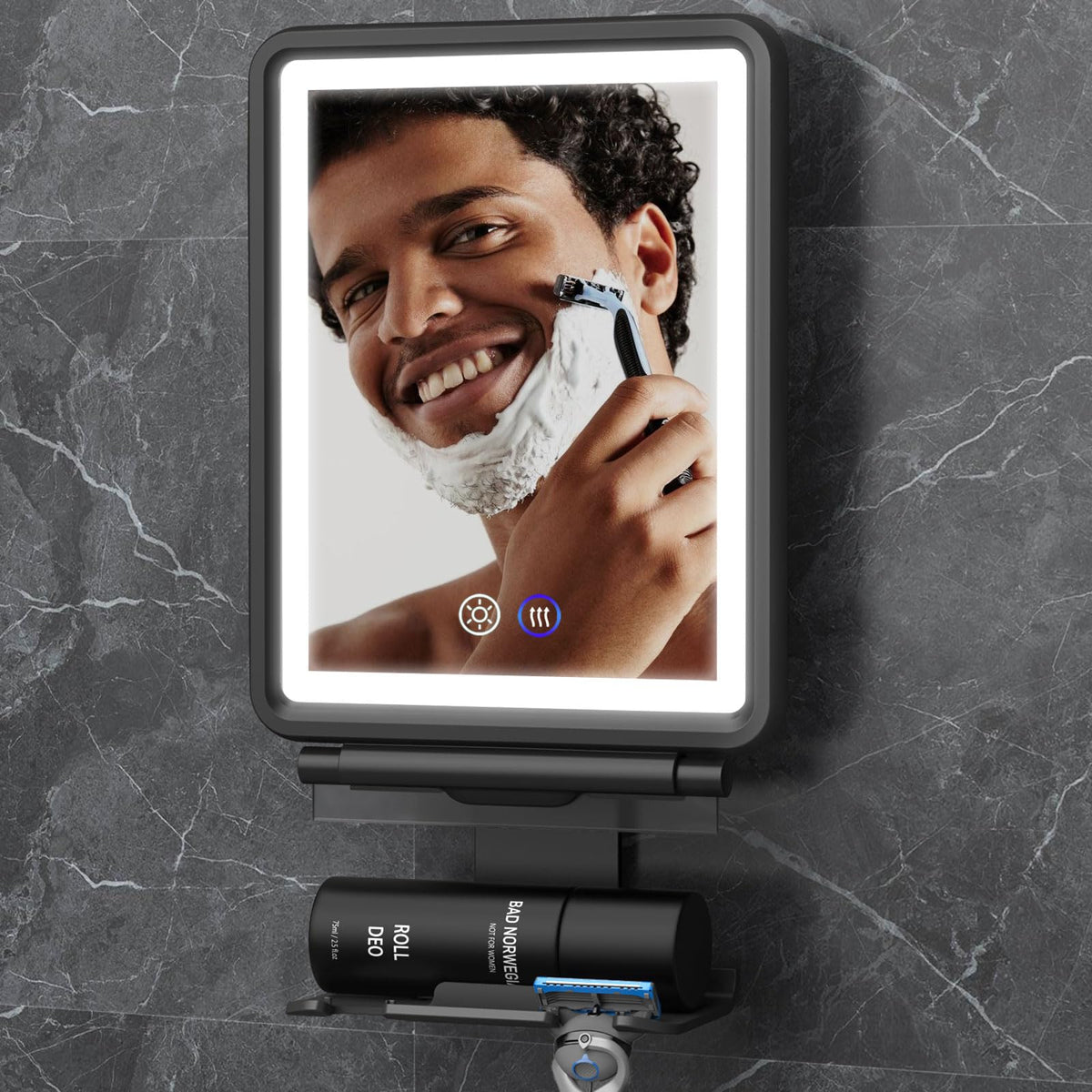 Heated Shower Mirror Fogless for Shaving Anti Fog Mirror for - Shinowa Official Imagery - 1