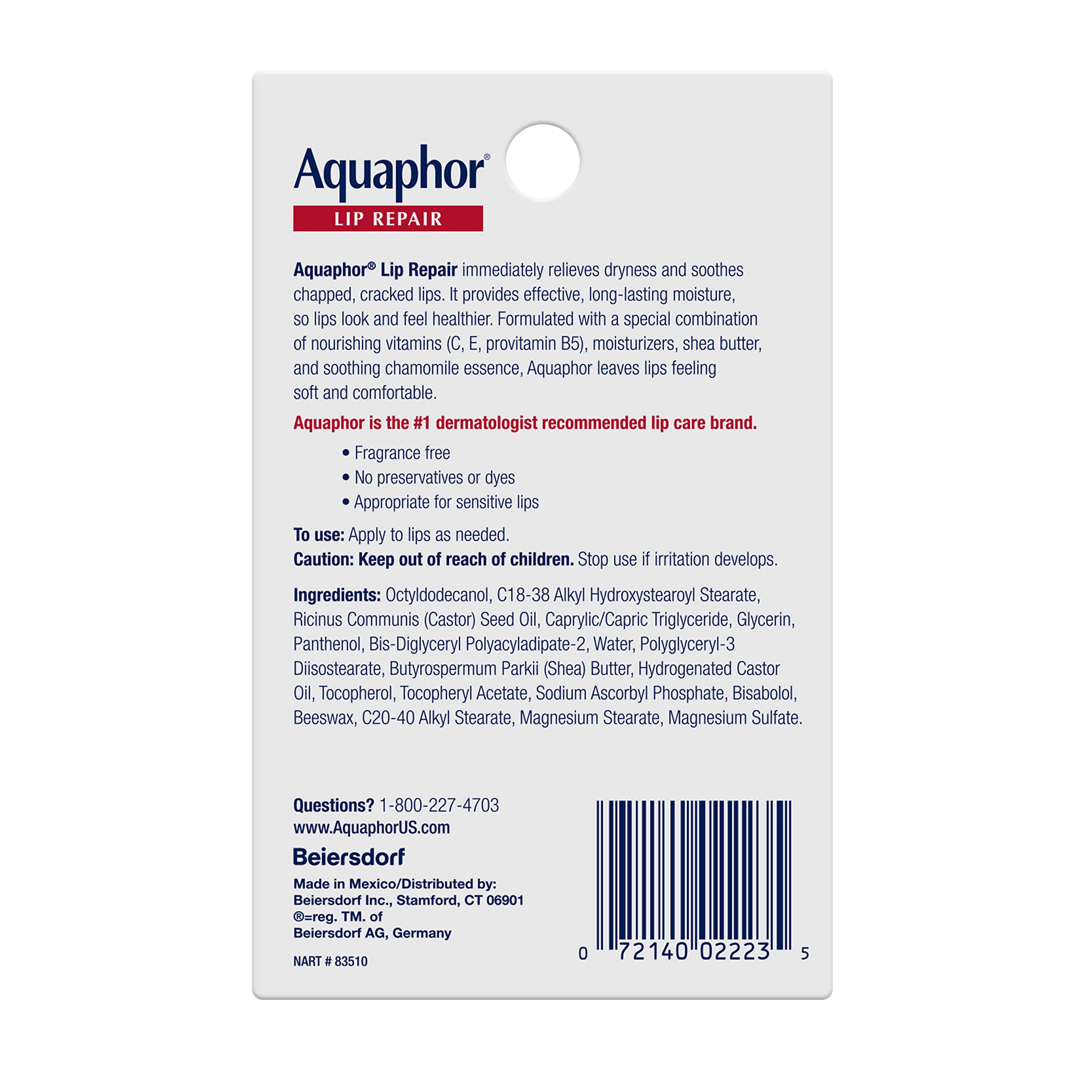 Aquaphor Lip Repair Ointment, Value Pack, 2 x 0.35 FL OZ - Aquaphor Official Product View 10