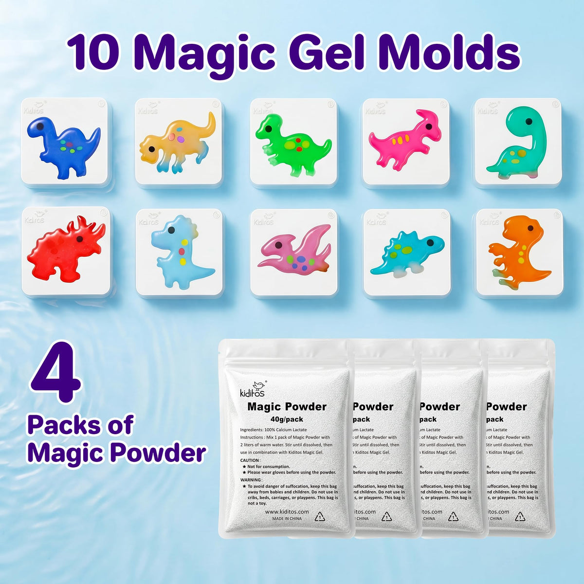 Kiditos Magic Water Elf Toy Kit for Kids Dinosaur Themed DIY - Kiditos Official Imagery - 4