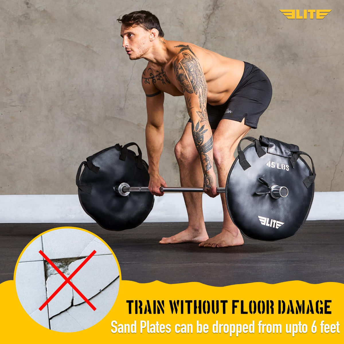 Elite Sports UNFILLED Workout Sand Plates EMPTY Fillable - Elite Sports Official Imagery - 7