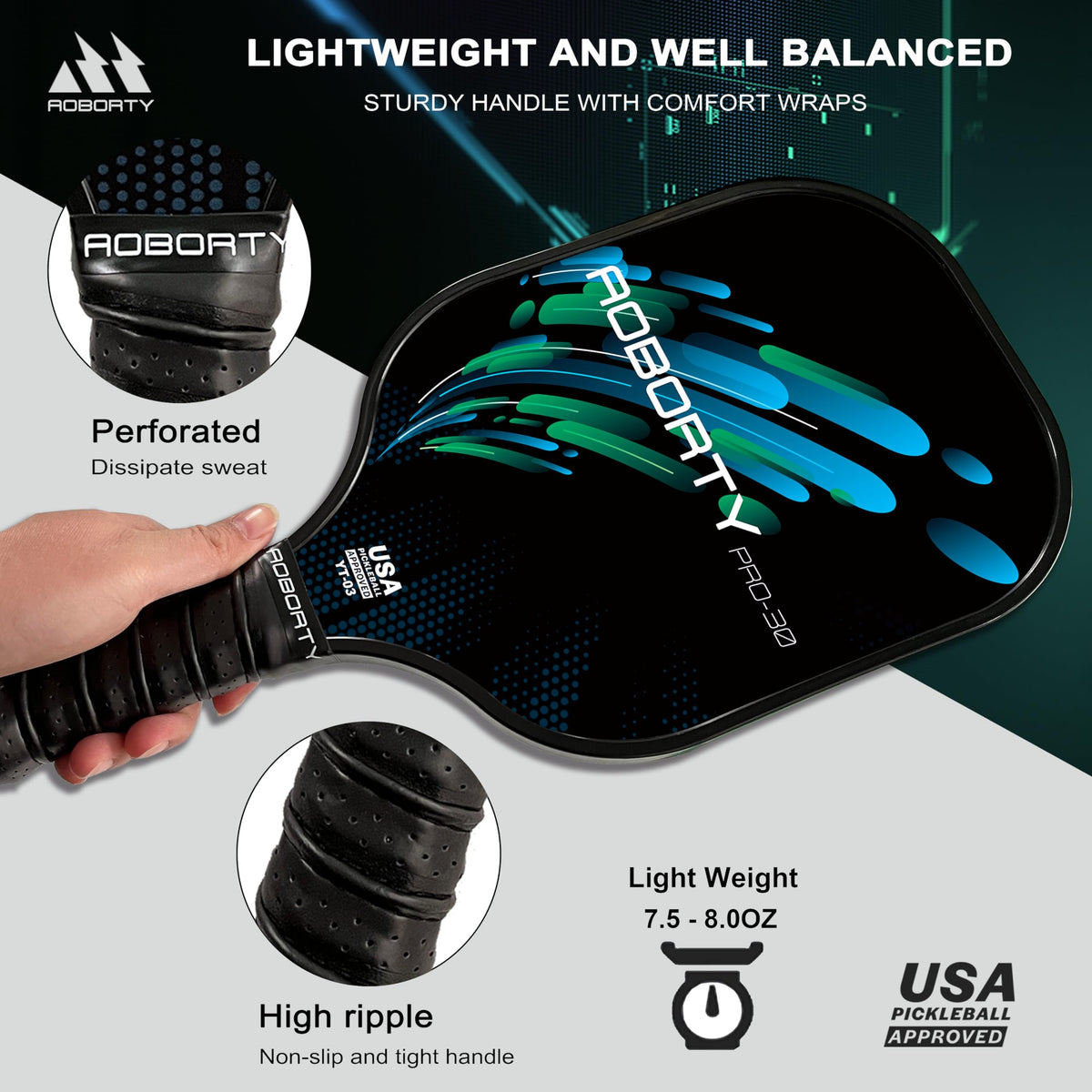 AOBORTY Pickleball Paddles 4 Pack - AOBORTY Official Imagery - 7