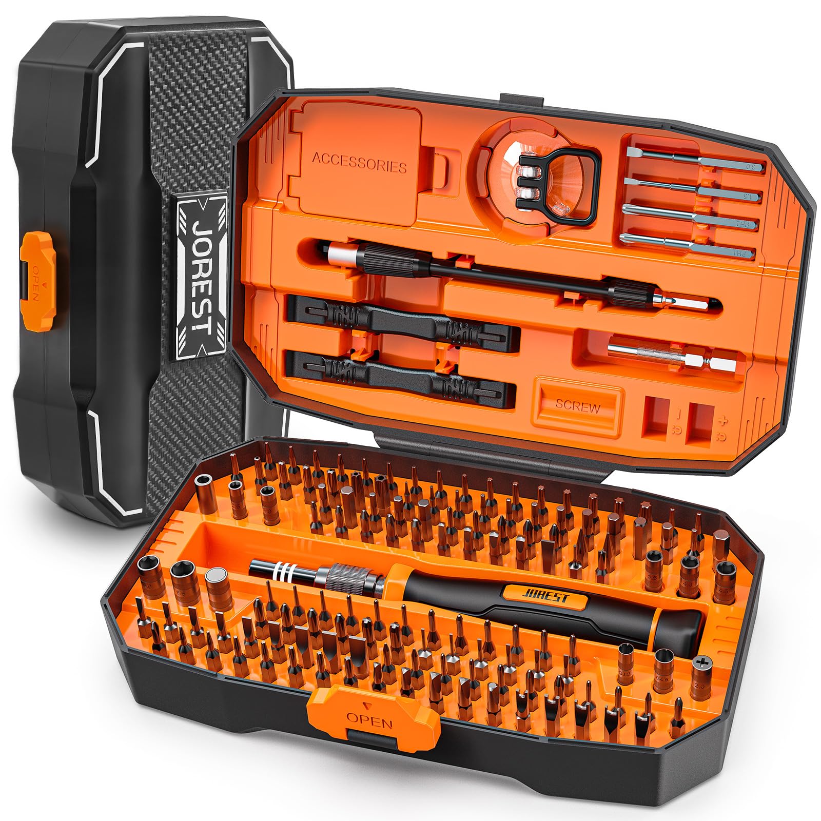 JOREST Small Precision Screwdriver Set with Torx Triwing Phillips by Jorest - Angle View 8