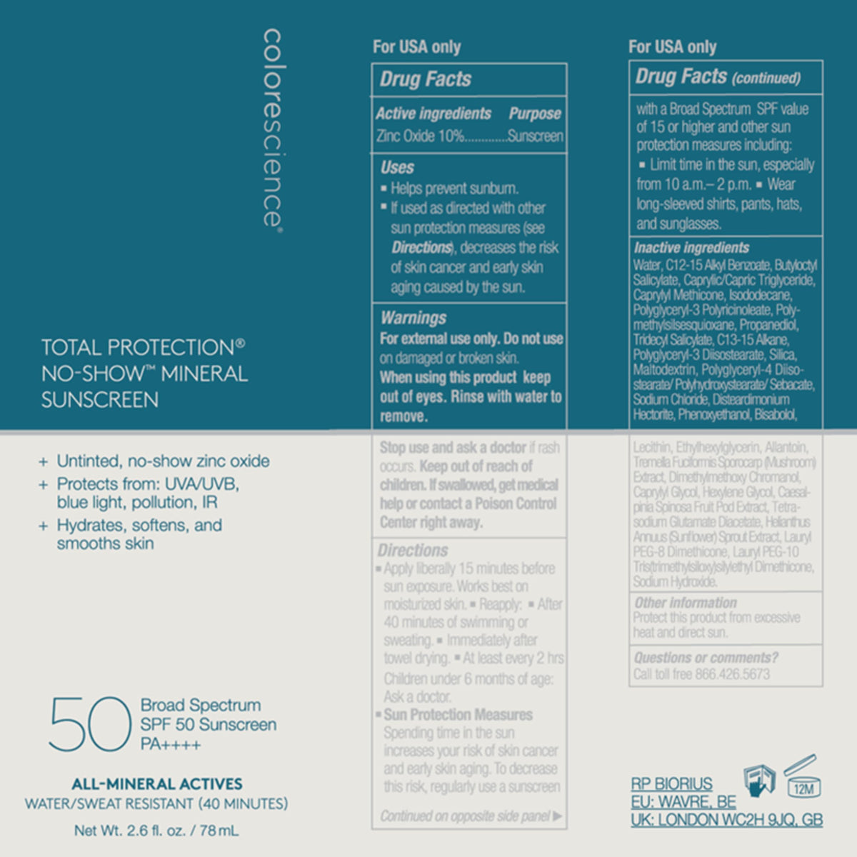 Colorescience No Show Mineral Sunscreen SPF 50 1 7 Fl Oz - Premium Selection Official Imagery - 7