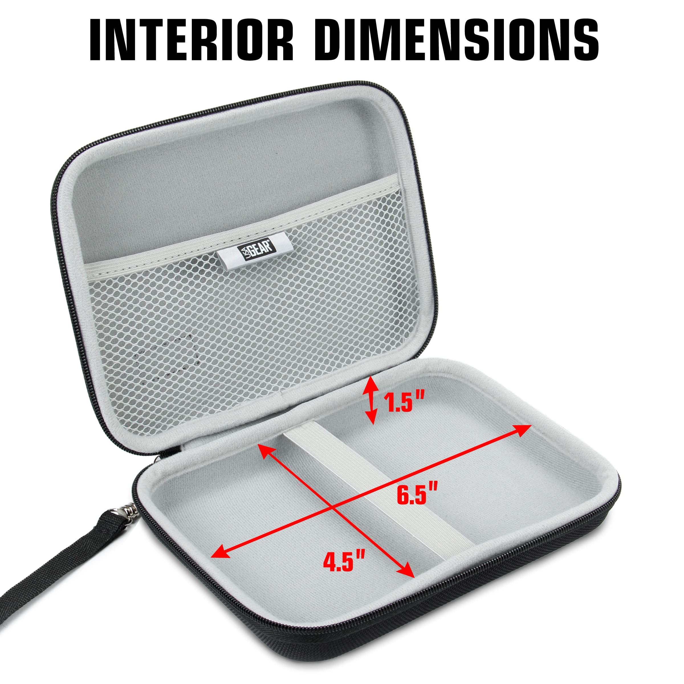 USA Gear Travel Electronics Organizer - Water Resistant Zipper Case, Hard Shell - USA Gear Official Product View 9